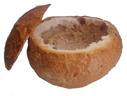 4 Pack Soup Boule Bread Bowls - Perfect for Serving Soups, Stews & Dips at Parties & Family Dinners