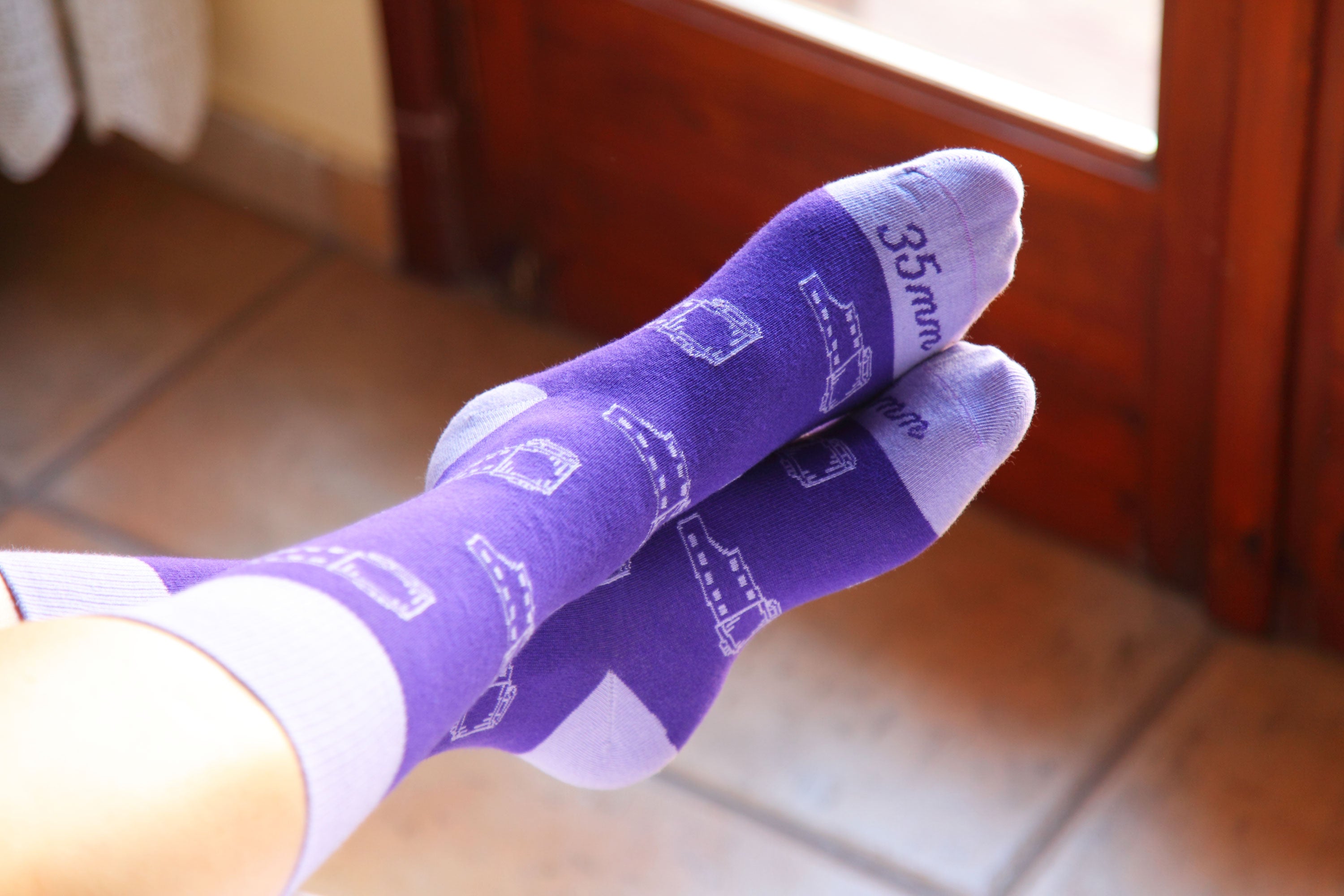 35mm Film Camera Socks - Purple Fringe Photography Accessories for Vintage Cameras & Lens Protection