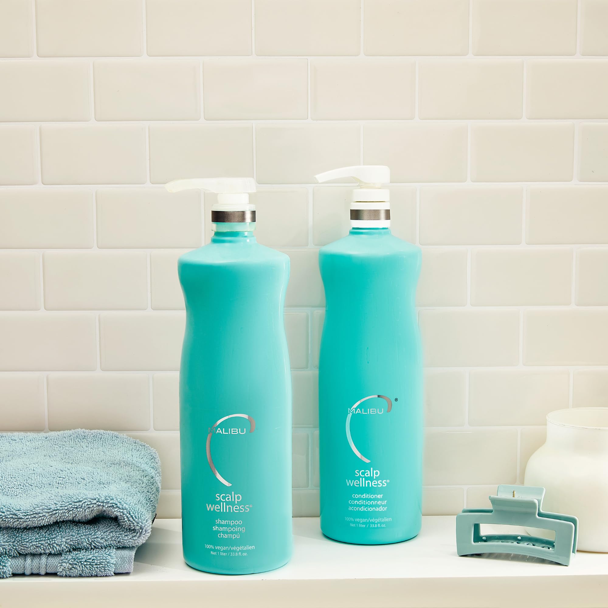 Malibu C Head Lab Scalp Scrub (6 oz) & Scalp Wellness Shampoo & Conditioner Set (33.8 oz) - Activated Charcoal Scalp Exfoliator & Nourishing Hair Care for Dry, Itchy Scalp | Gentle Cleansing & Restorative Treatment for Healthy Hair Growth | Perfect for Daily Use & Sensitive Scalp Care