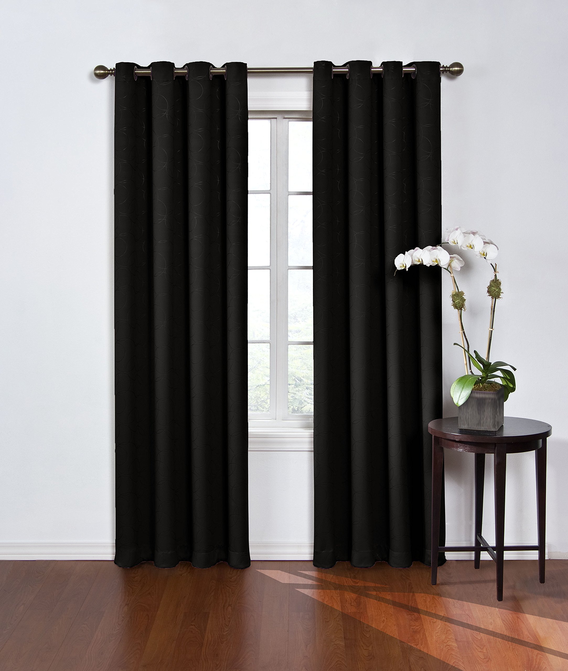 Blackout Thermal Insulated Grommet Curtains for Bedroom & Living Room - Noise Reducing, Energy Efficient Window Drapes (1 Panel) - Perfect for Home Theater, Nursery & Office Privacy