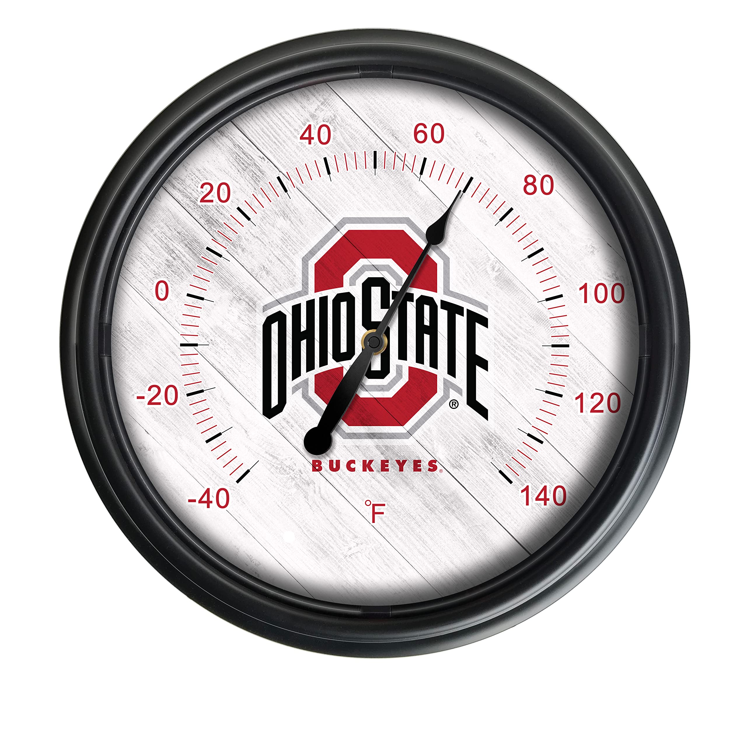 Ohio State University Buckeyes LED Digital Thermometer - Indoor/Outdoor Temperature Gauge with Backlight for Home, Office, Dorm & Tailgating