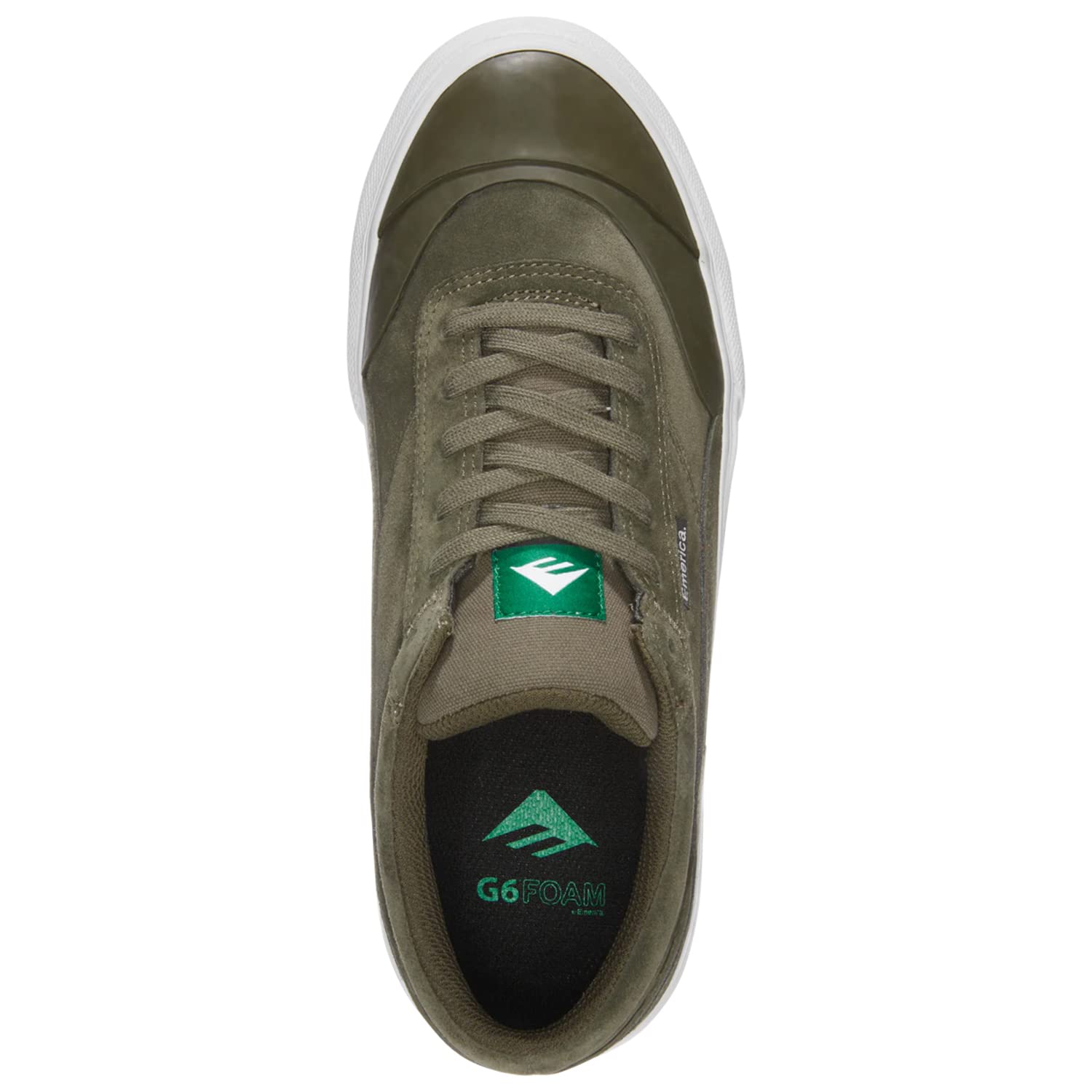 Emerica Vulcano Skateboard Shoes for Men - Olive Green | Durable & Comfortable for Street Skating & Casual Wear