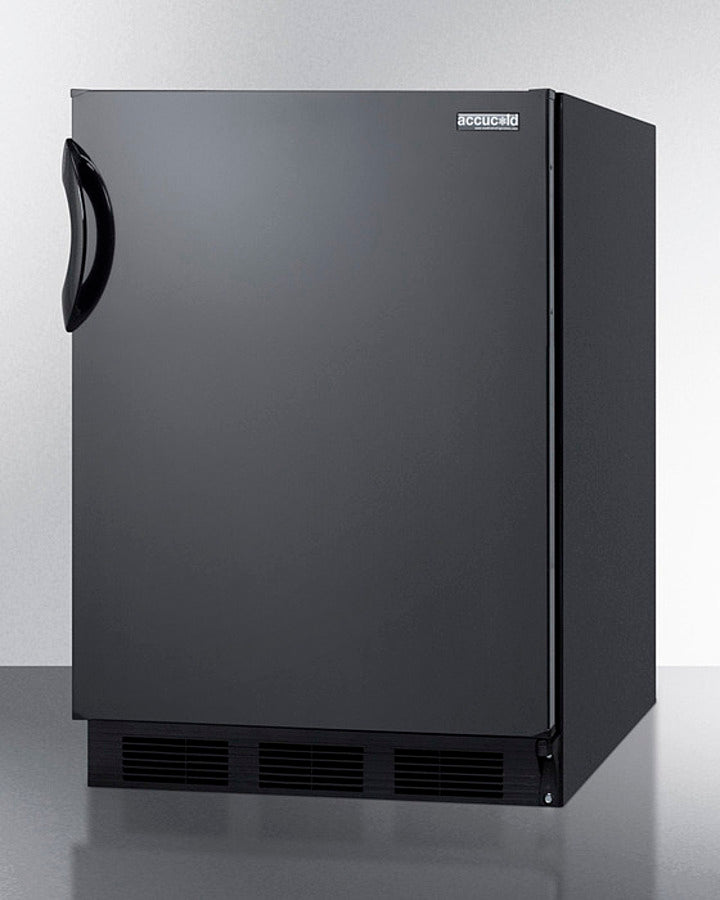 Accucold 24-Inch Wide Built-In All Refrigerator ADA Compliant - Black Exterior (FF6BKBI7ADA) for Kitchen, Restaurant & Commercial Use