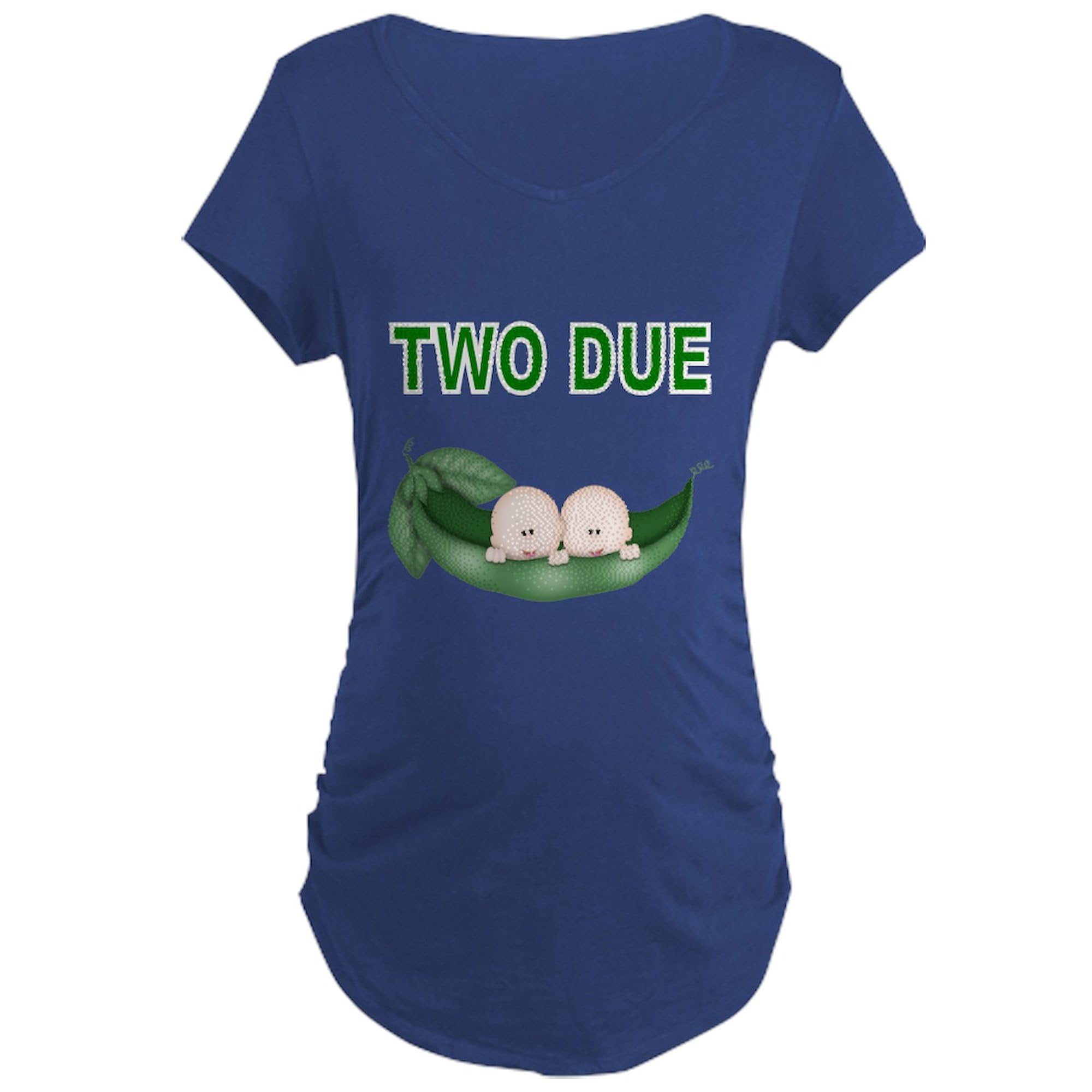 Two Peas in a Pod Maternity T-Shirt for Women - Ruched Side Design for Comfort & Style - Perfect for Pregnancy Announcements & Baby Showers