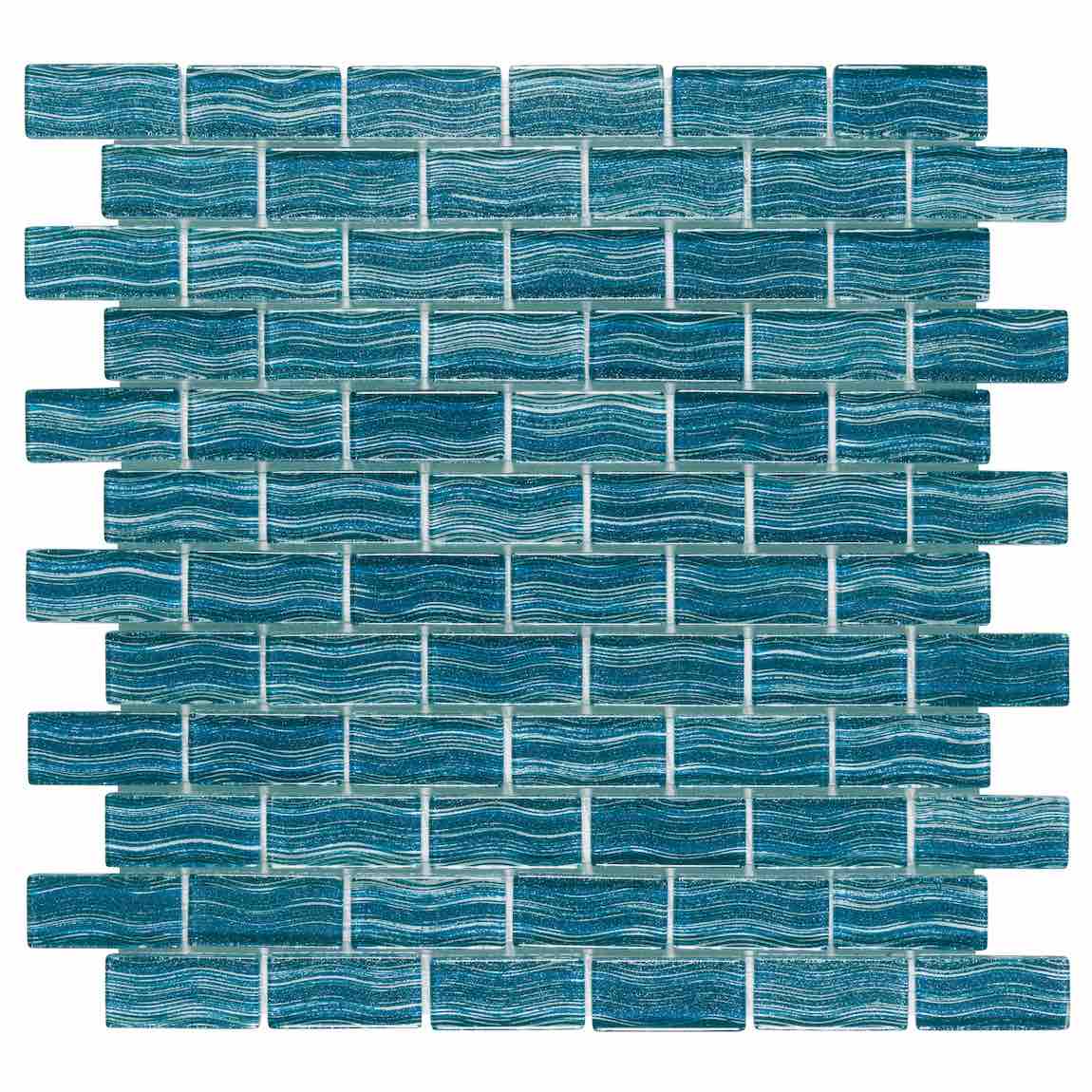 Glass Pool Mosaic Tile Juno Beach 1x2 - Stunning Blue Mosaic Tiles for Swimming Pools, Backyard Decoration & Bathroom Walls