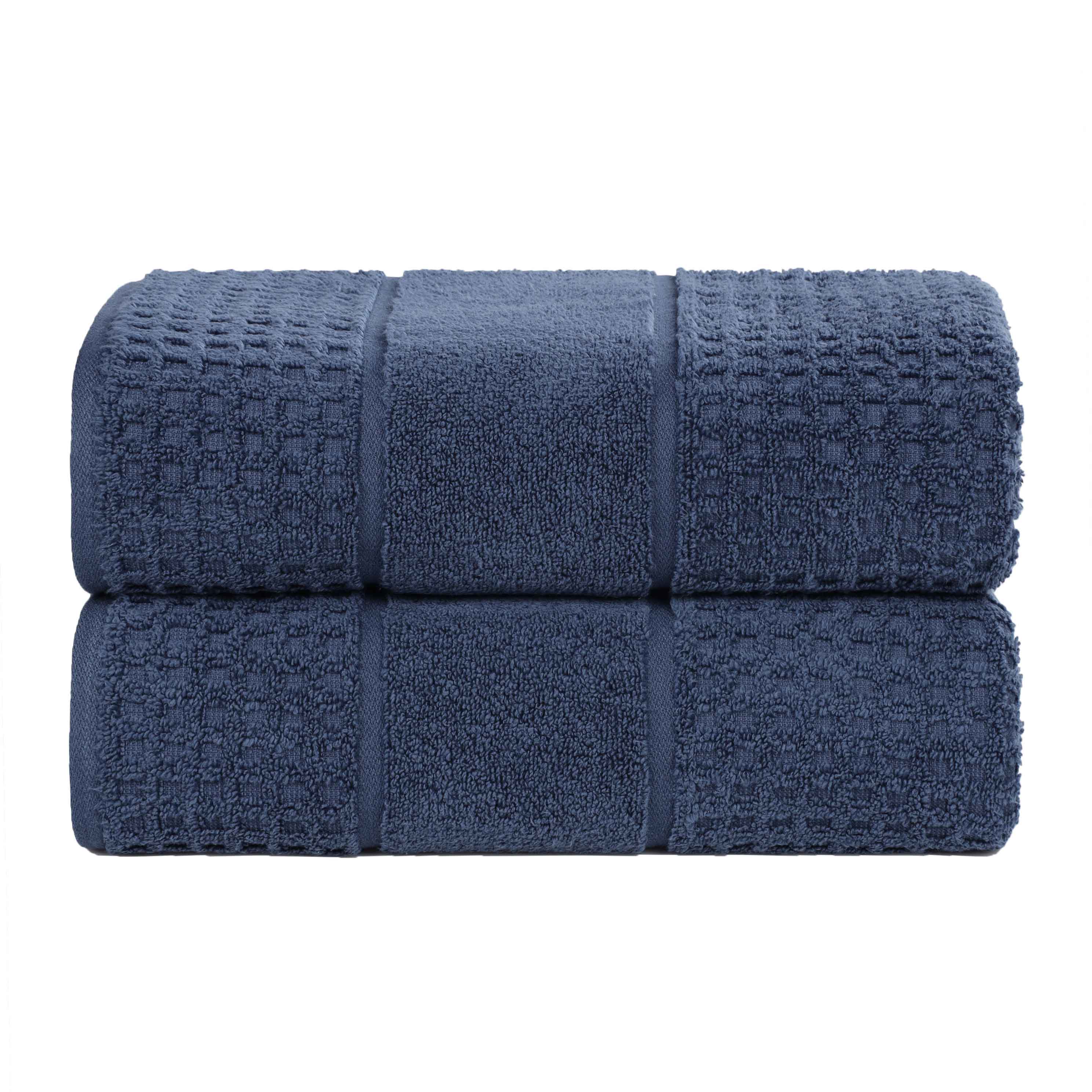 Premium Zero Twist Cotton Waffle Honeycomb Bath Towel Set of 2 - Ultra Soft & Highly Absorbent - Perfect for Spa, Bathroom & Luxury Home Use