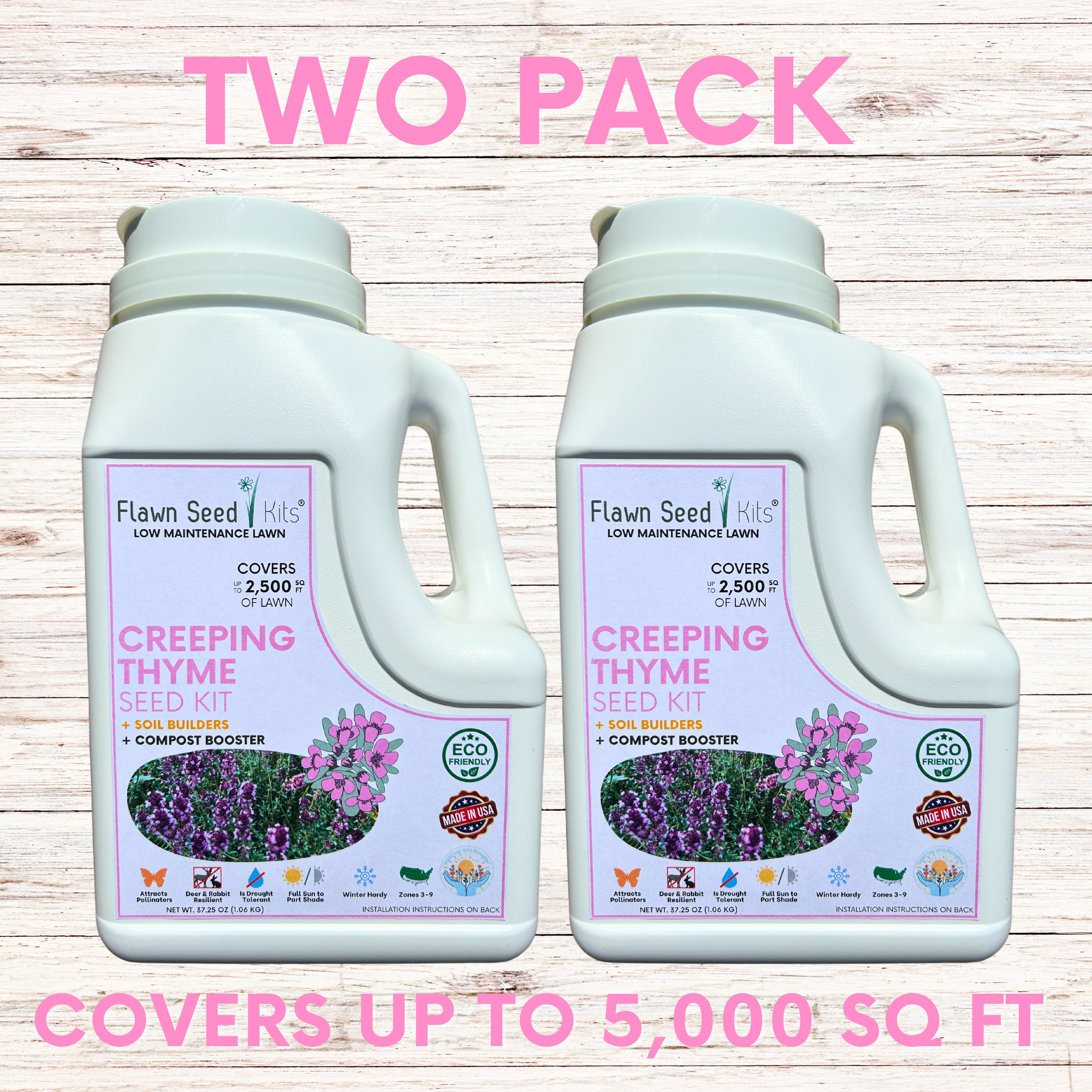Organic Creeping Thyme Seeds - Fast Spreading Ground Cover for Eco-Friendly Lawn Alternative | Perfect for Rock Gardens, Pathways & Drought-Tolerant Landscaping
