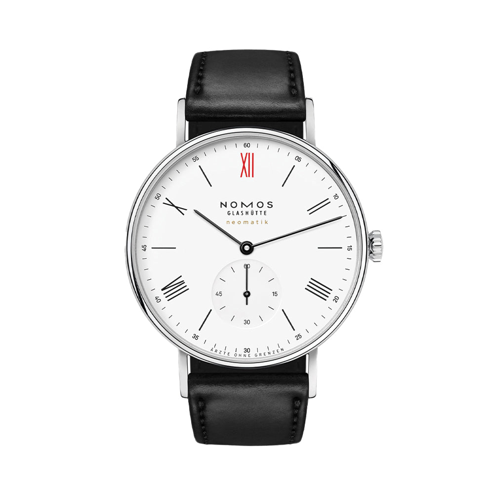Ludwig Neomatik 39mm White Dial Watch with Strap – Perfect for Doctors Without Borders & Professional Use