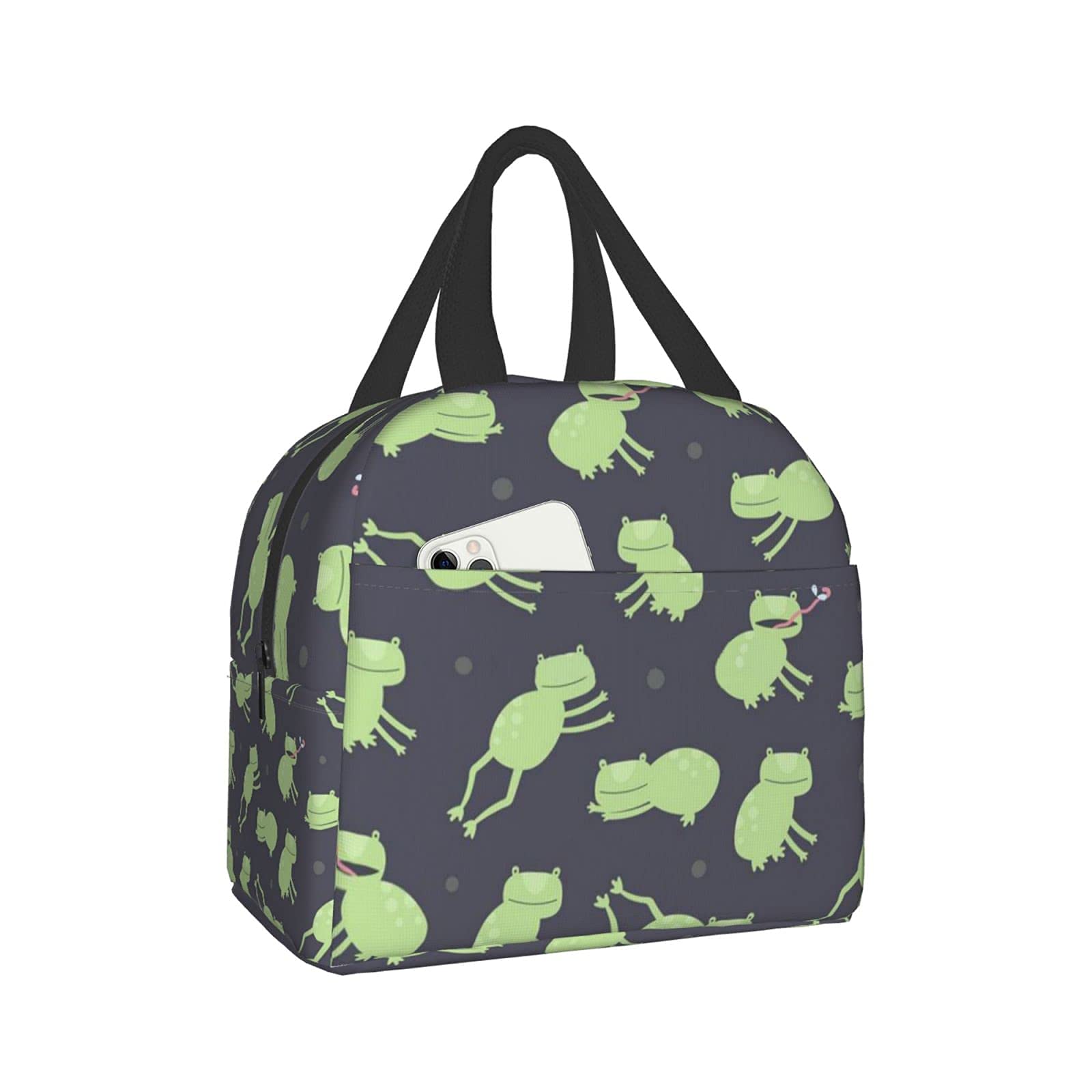 Cute Frog Lunch Bag Insulated for Work School Picnic