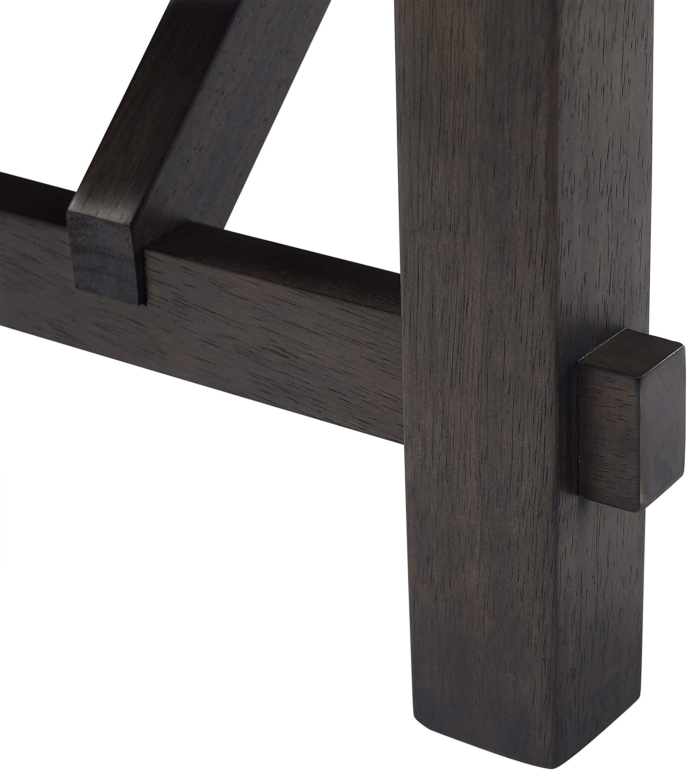 Crosley Furniture Hayden Solid Wood Dining Bench - Entryway, Mudroom, or Kitchen Seating - Slate Finish - Perfect for Farmhouse, Rustic, and Traditional Home Decor