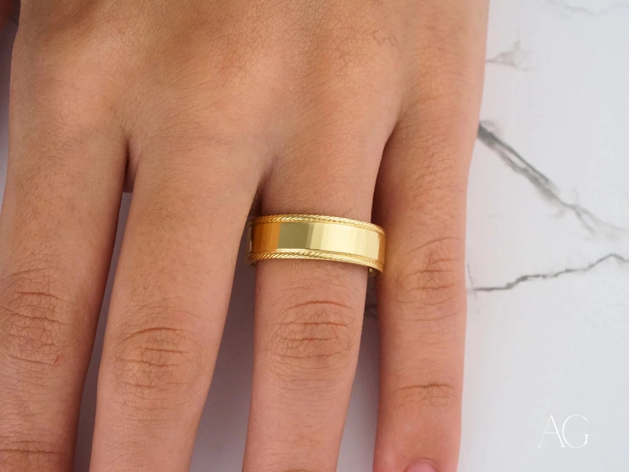 Braided Eternity Wedding Band Ring - 14K Gold or Sterling Silver Stackable Promise Ring for Women - Perfect for Anniversaries, Engagements & Romantic Gifts