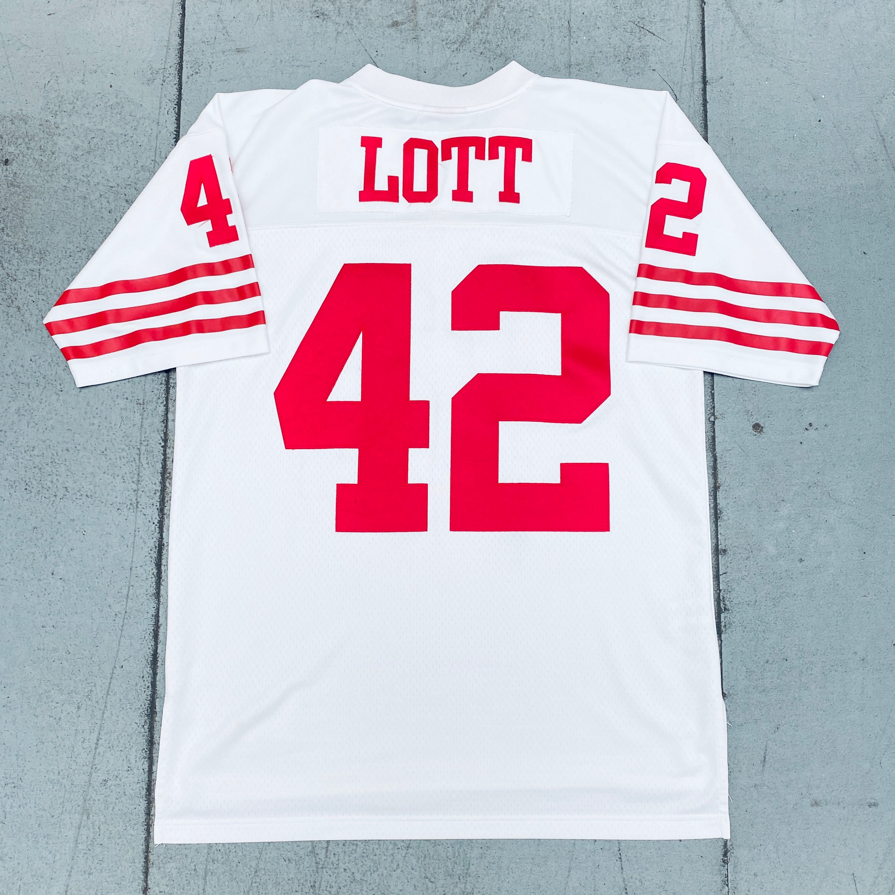 Authentic Ronnie Lott 1990 Throwback Stitched Jersey - San Francisco 49ers NFL Football Jersey (Size L) - Perfect for Game Day, Tailgating & Fan Collections
