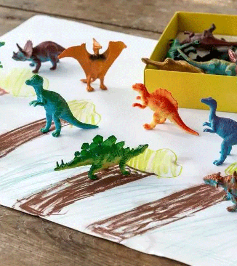 16-Piece Assorted Prehistoric Dinosaur Toy Set - T-Rex, Triceratops, Velociraptor Figures for Kids Educational Play & Dinosaur Party Favors