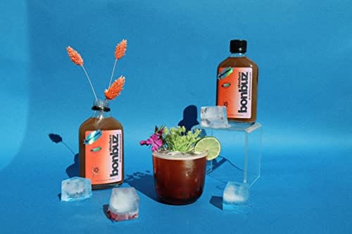 Bonbuz OG & Slowburn Alcohol-Free Alchemy Spirit Mini Flask Combo – 2x 200ml (6.76 fl oz) | Non-Alcoholic Spirits, Low Calorie, Keto, Gluten-Free, Sugar-Free Dietary Supplement Liquor Alternative – Perfect for Mocktails, Sober Parties & Healthy Lifestyle