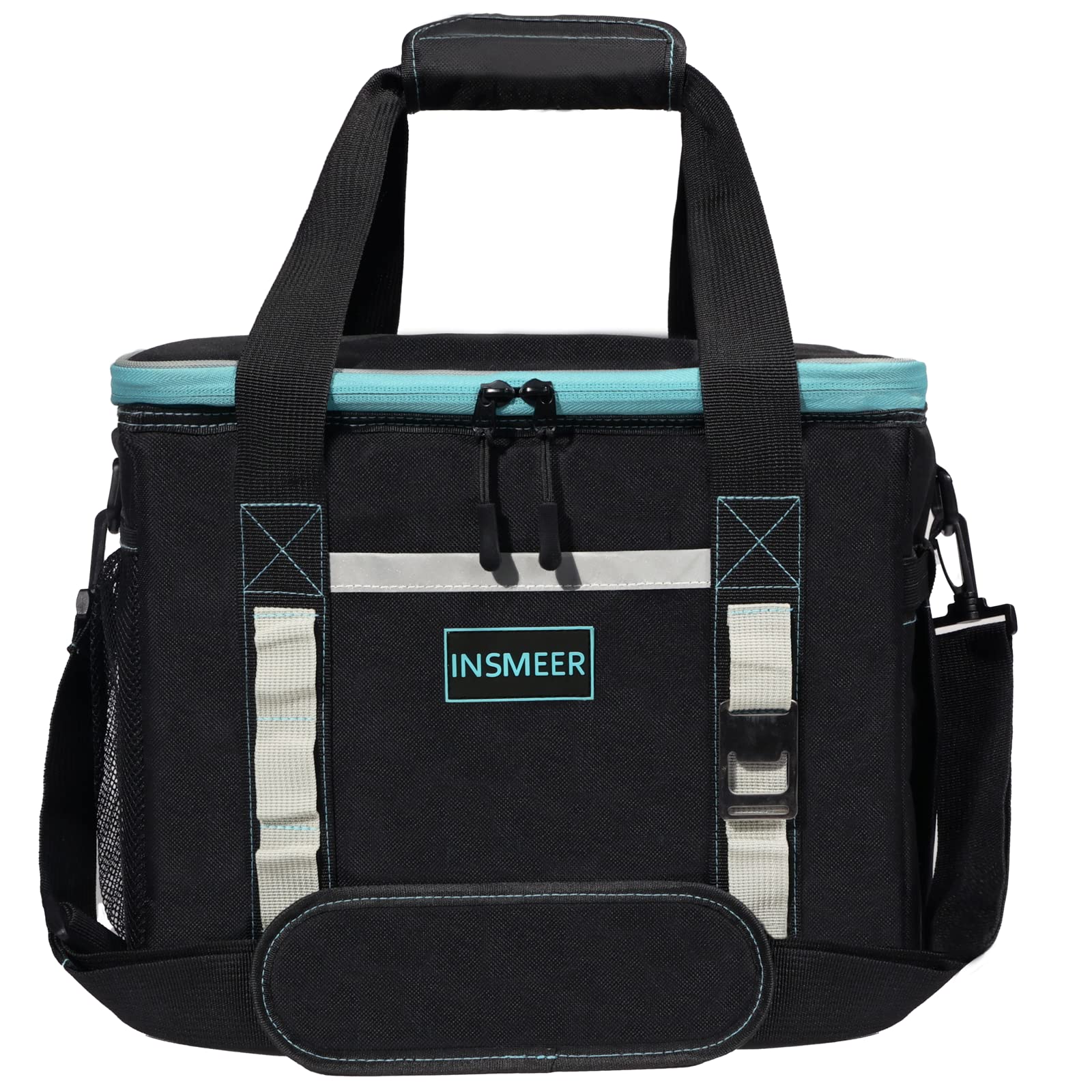 INSMEER Insulated Cooler Bag - 65/32 Can Capacity, Leakproof & Collapsible Soft-Sided Cooler with Shoulder Strap for Camping, Beach, Picnics, Food Delivery, Outdoor Activities & Grocery Shopping | Portable Cooler for Drinks, Lunch, Groceries & Tailgating