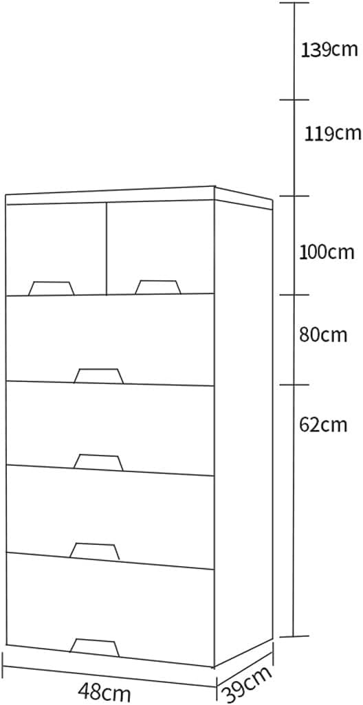 5-Layer Thickened Plastic Storage Cabinet for Kids - Multi-Purpose Drawer Organizer for Clothes, Toys & Home Organization - Perfect for Bedroom, Nursery & Playroom Storage
