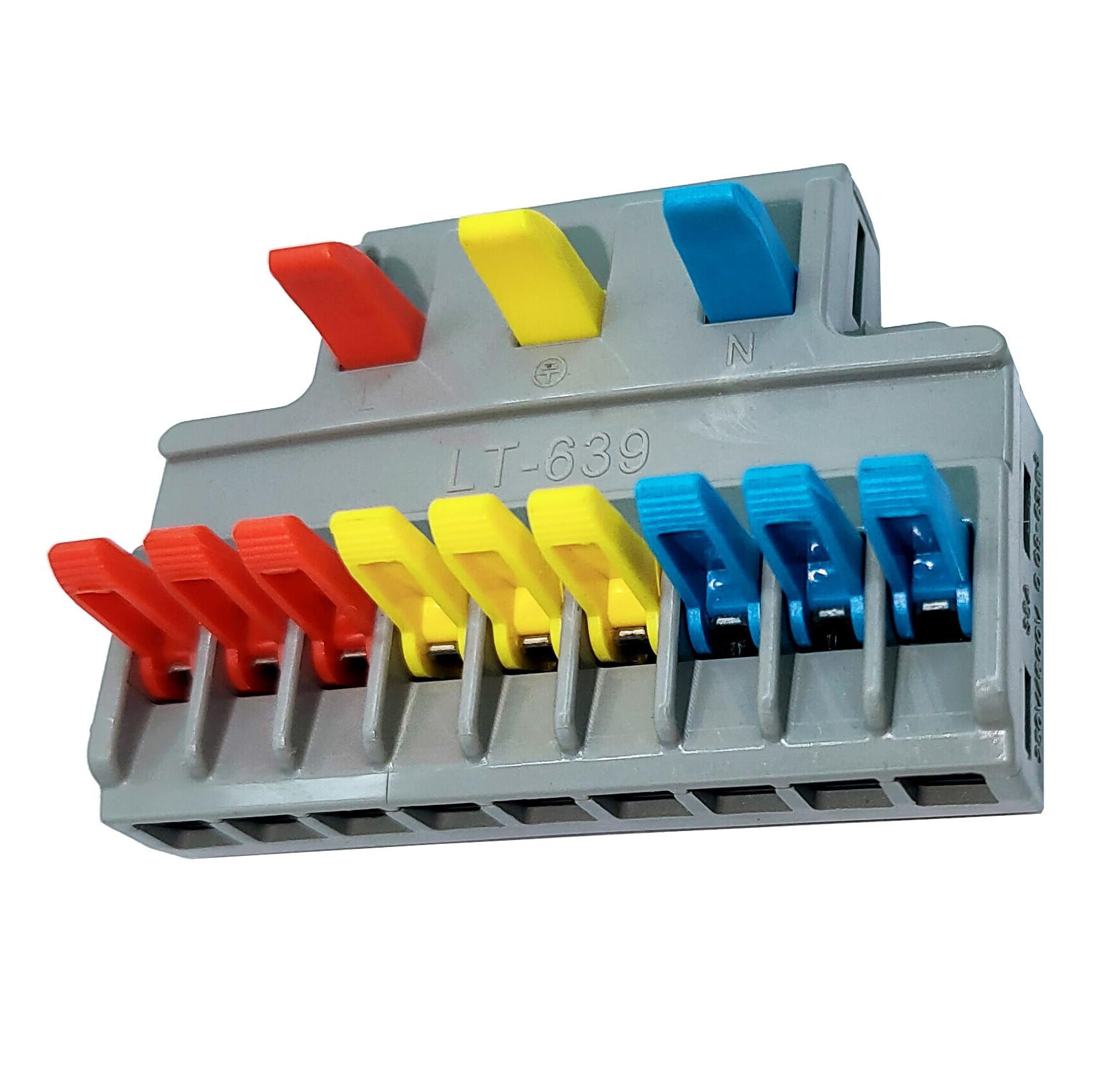 5PCS Compact Lever Wire Nut Connectors - 3 in 9 Out Quick Connect Terminals for 28-12 AWG Wires | Electrical Wiring, DIY Projects & Home Repairs