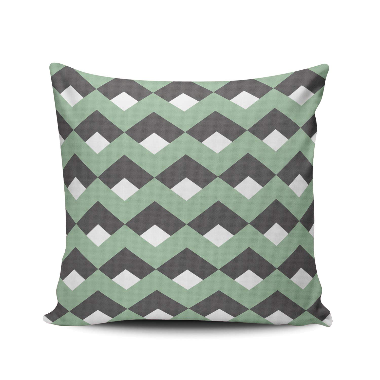 Zigzag Chevron Decorative Pillow Covers 18x18 Inch - Reversible Square Throw Pillow Cases for Sofa, Bed & Home Decor