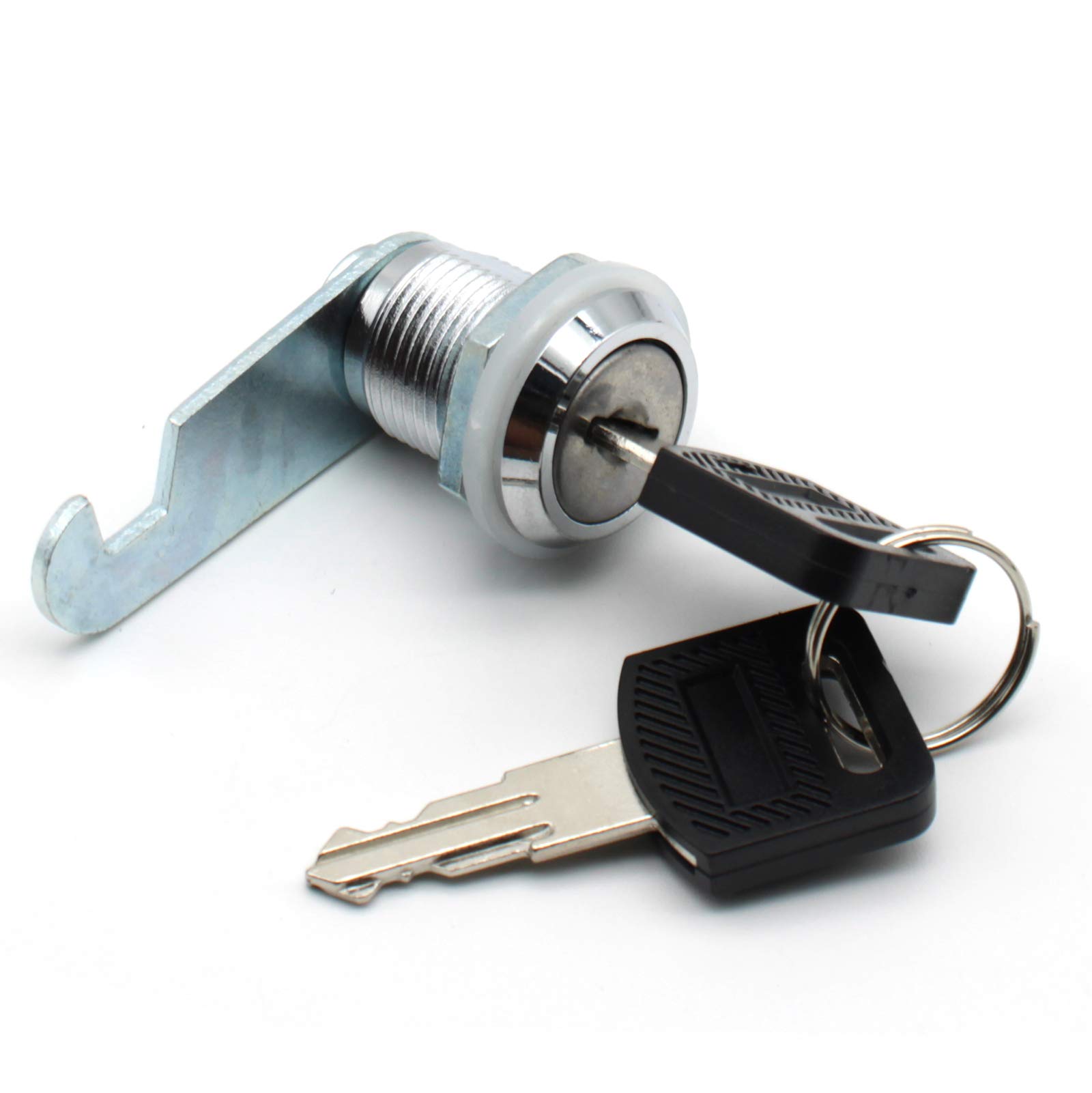 2-Pack Cam Lock Replacement for Tool Boxes, Switch Cabinets & Distribution Boxes - Durable Silver Metal Accessories | Secure Storage Solutions for Workshops, Garages & Industrial Use