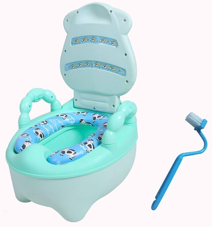 Soft Comfort Baby Potty Chair with Cute Cow Design - Ergonomic Toddler Training Toilet for Boys & Girls | Home, Travel & Daycare Use