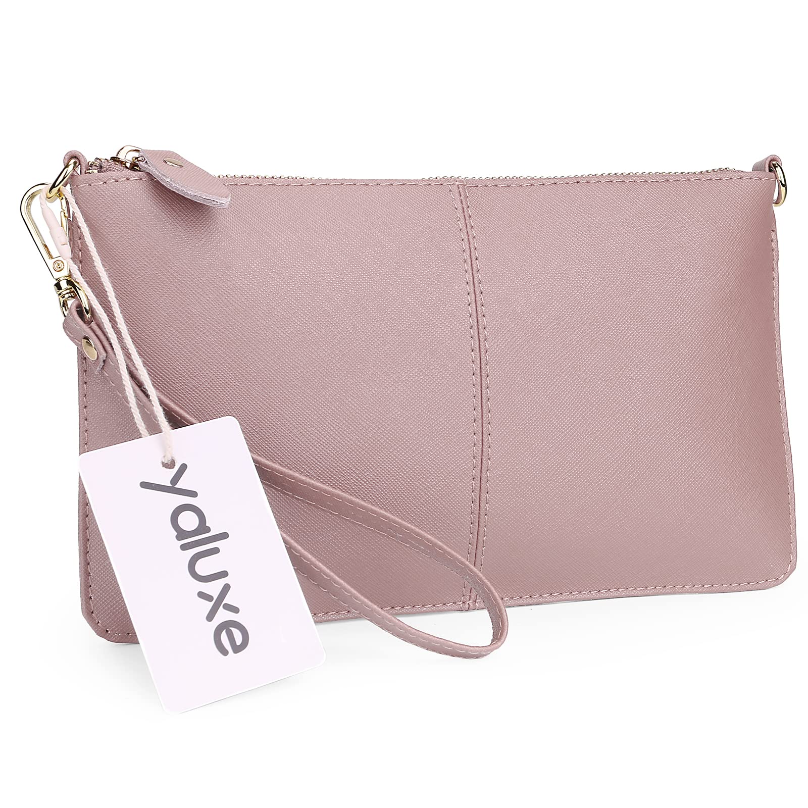 YALUXE Genuine Leather Wristlet Handbags for Women - Stylish Crossbody Phone Clutch Wallet Purse with Pocket | Perfect for Everyday Use, Travel & Special Occasions