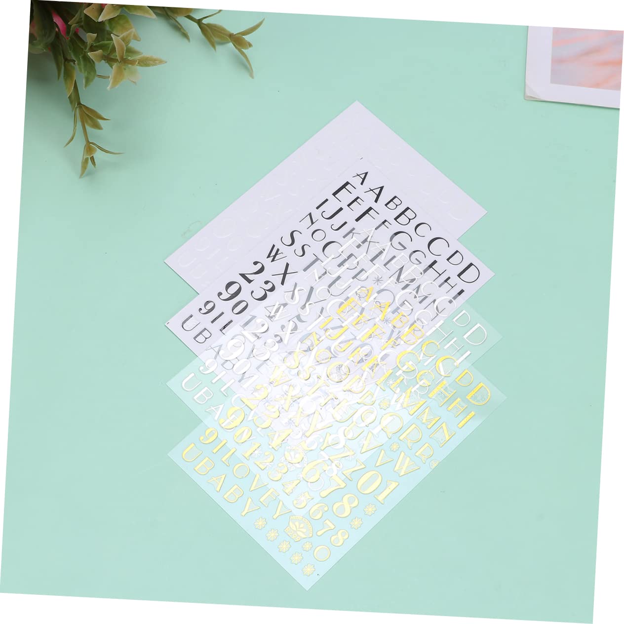Minkissy Alphabet Stickers for Nails - 8pcs Self-Adhesive Nail Art Letter Stickers Set for Girls & Women | Perfect for DIY Manicures, Nail Decoration & Gift Giving