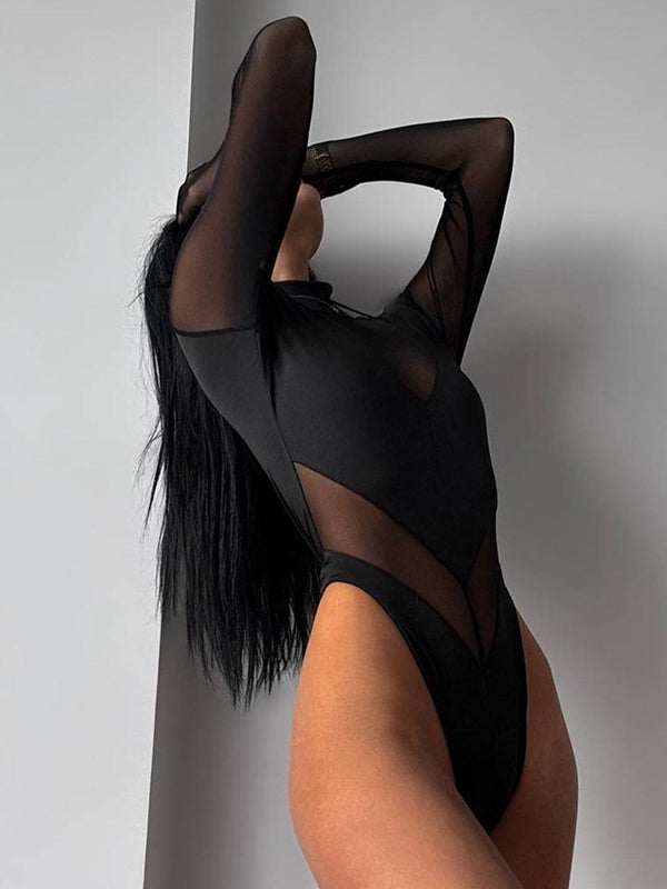 ZASUWA Women's Sexy Sheer Mesh Bodysuit Lingerie - Perfect for Valentine's Day, Date Night & Boudoir Photography