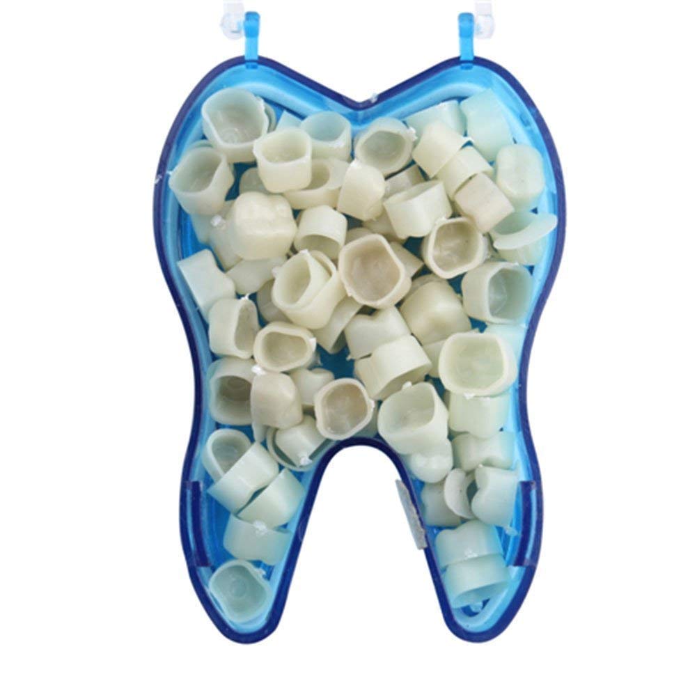 50pcs Dental Temporary Crown Kit - Mixed Sizes for Molars & Posteriors Teeth | Professional Dental Restoration Solution for Dentists & Home Use