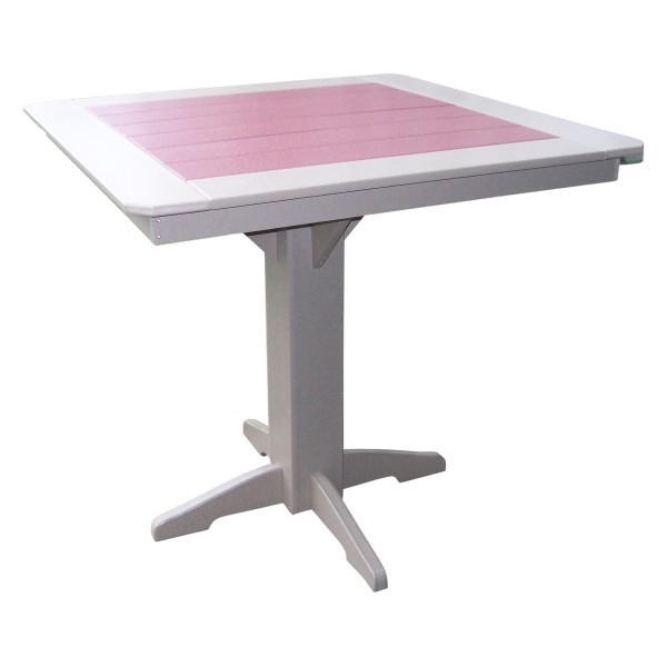 Eco-Friendly Recycled Plastic Square Bar Table - Durable Outdoor & Indoor Patio Furniture for Restaurants, Cafes, and Home Decoration