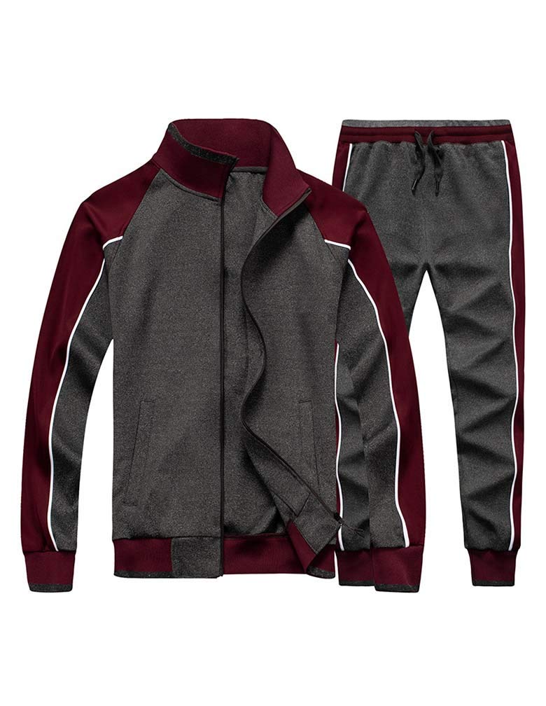 Litteking Men's 2-Piece Tracksuit Set - Long Sleeve Sweat Suit for Casual Wear & Sports Jogging | Gym, Running, Lounge & Streetwear Outfit