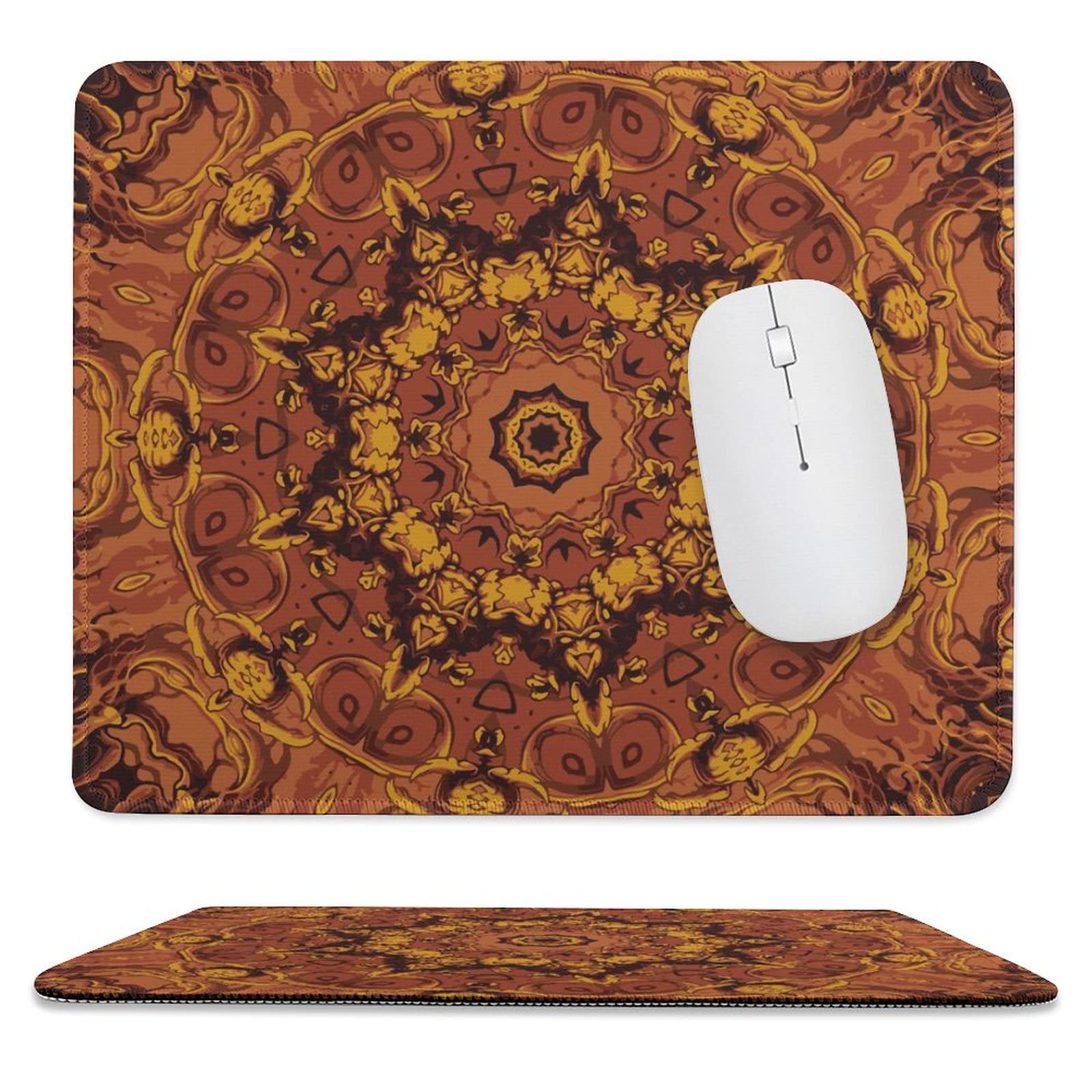 Custom Psychedelic Trippy Mandala Mouse Pad - Non-Slip Rubber Base Square Mouse Mat for Computer Desk | Perfect for Gaming, Office Work & Home Decor
