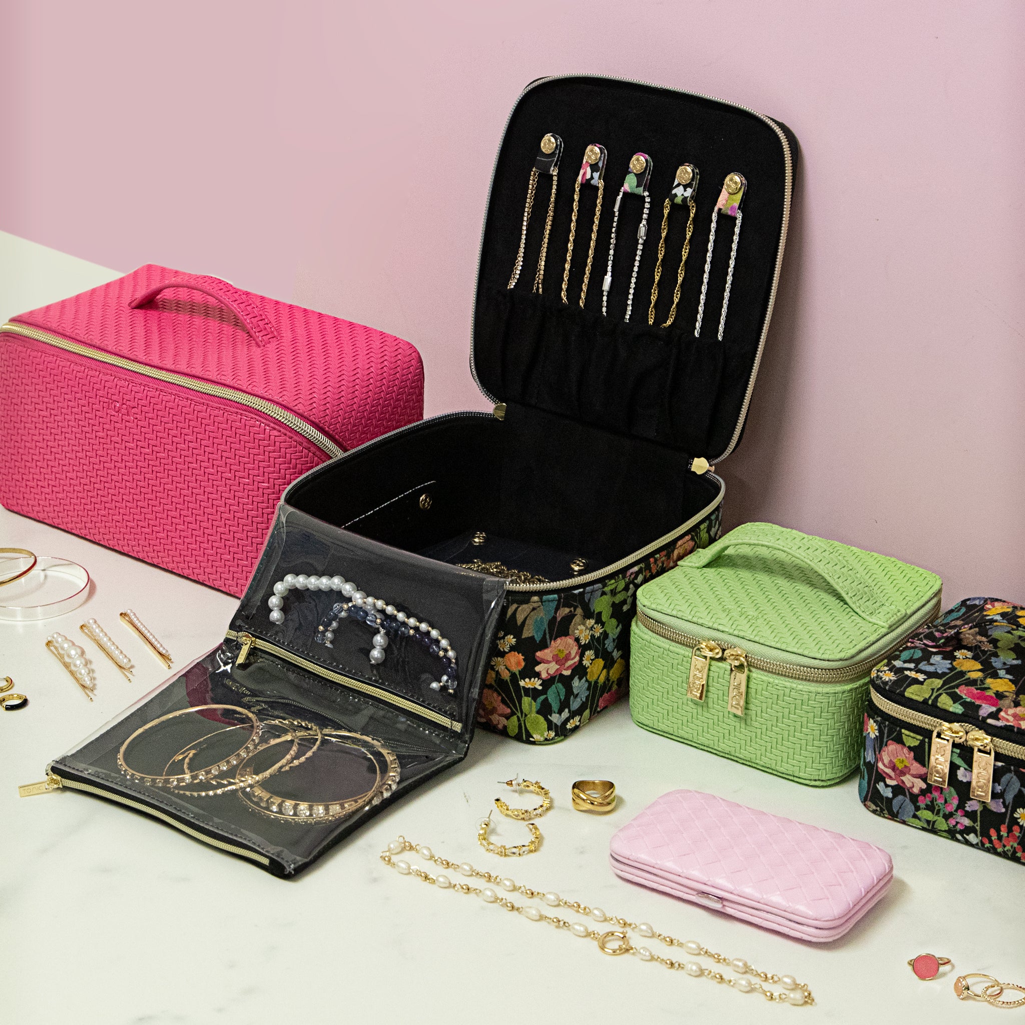 Large Jewelry Cube Organizer - Liberty Fairytale Forest Design | Perfect for Necklace, Ring & Earring Storage | Elegant Home Decor for Bedroom & Vanity