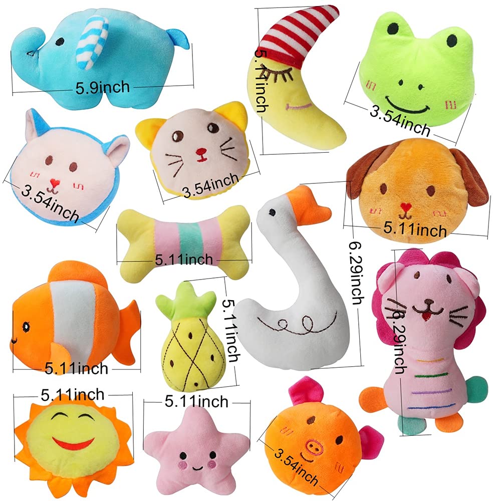 27 Pack Puppy Squeaky Toys - Assorted Cute Plush Dog Chew Toys with Different Squeaker Designs for Small Dogs - Perfect for Training, Playtime & Teething Relief