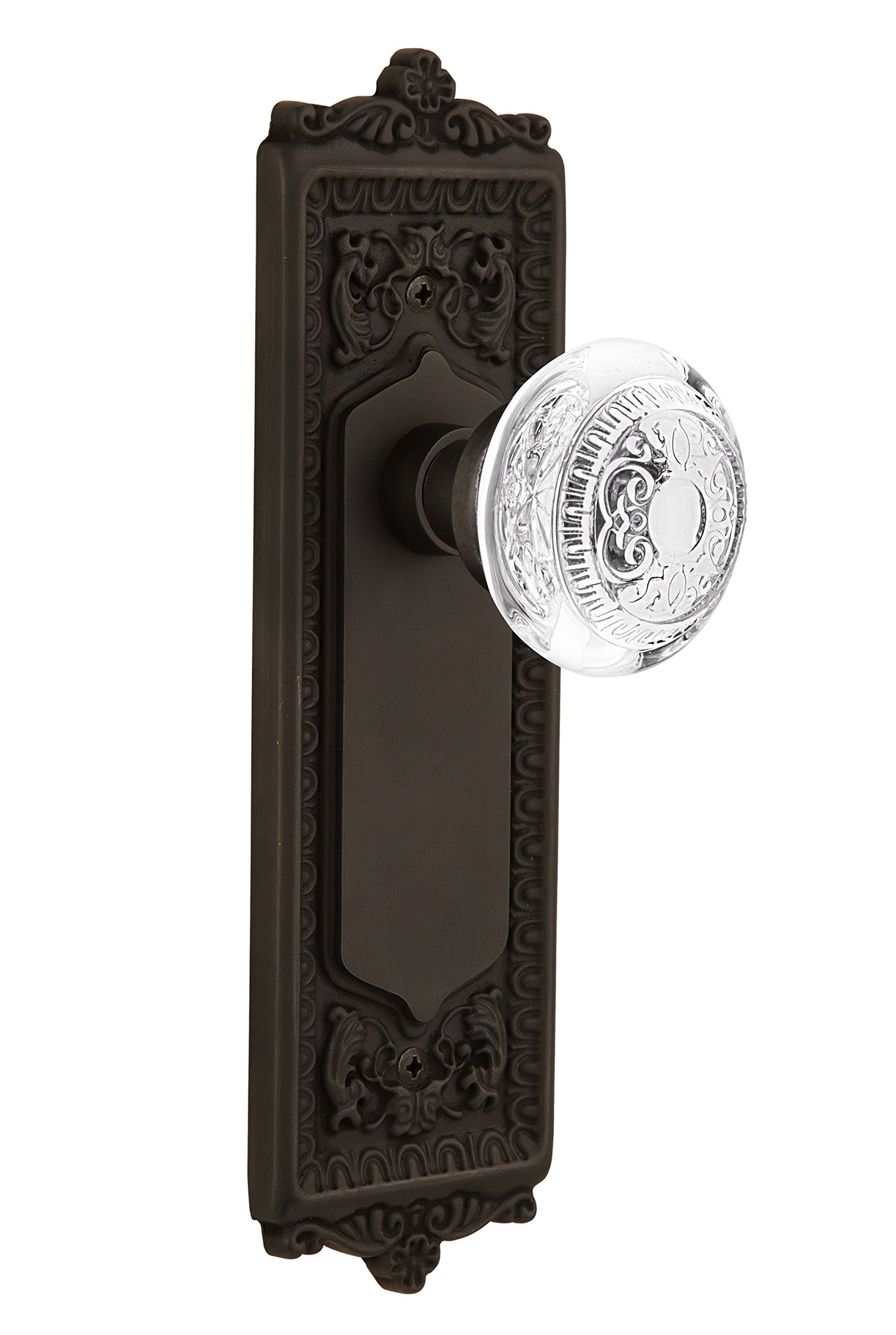 Nostalgic Warehouse 750875 Egg & Dart Plate - Surface Mounted Oil-Rubbed Bronze Cabinet Hardware - Perfect for Kitchen Cabinets, Bathroom Vanities & Furniture Drawers