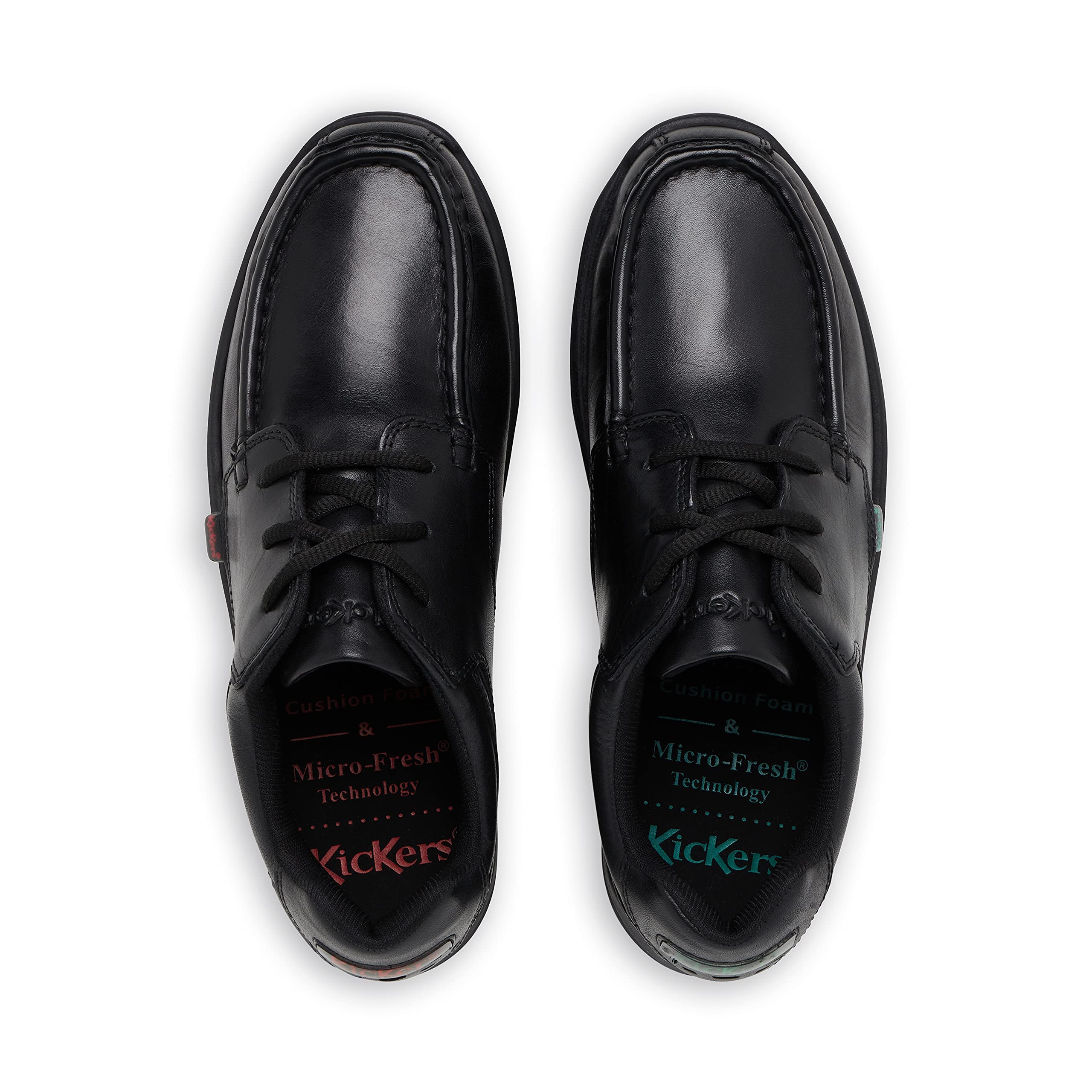 Kickers Reasan Lace-Up School Shoes for Boys - Comfortable & Durable Kids' Dress Shoes for Classroom, Playground & Everyday Wear