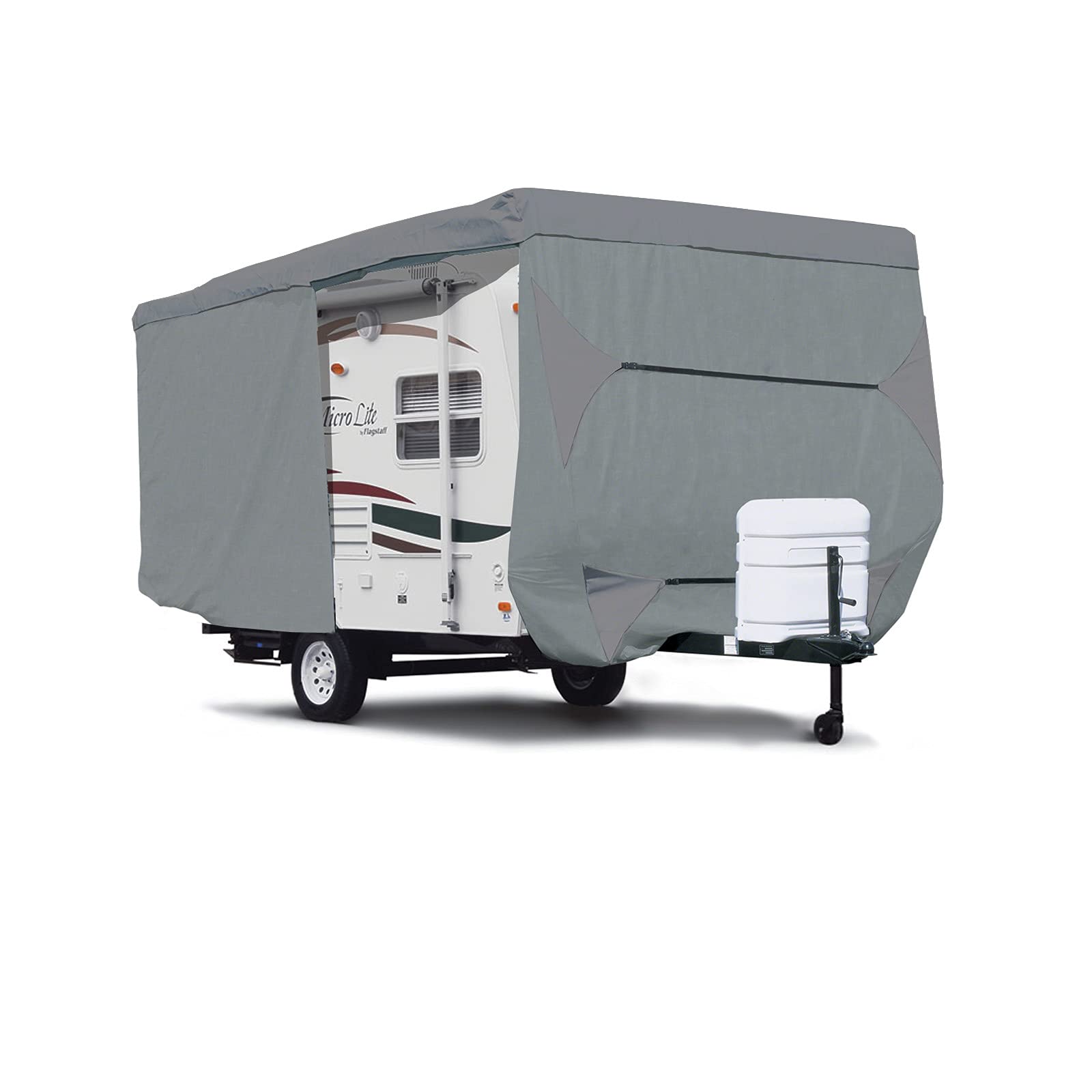 SavvyCraft Premium Waterproof RV Cover for 20'-22' Travel Trailers - Windproof, Tear-Resistant Camper Cover with Access Panels | Perfect for Outdoor Storage, Winter Protection & Long-Term Parking