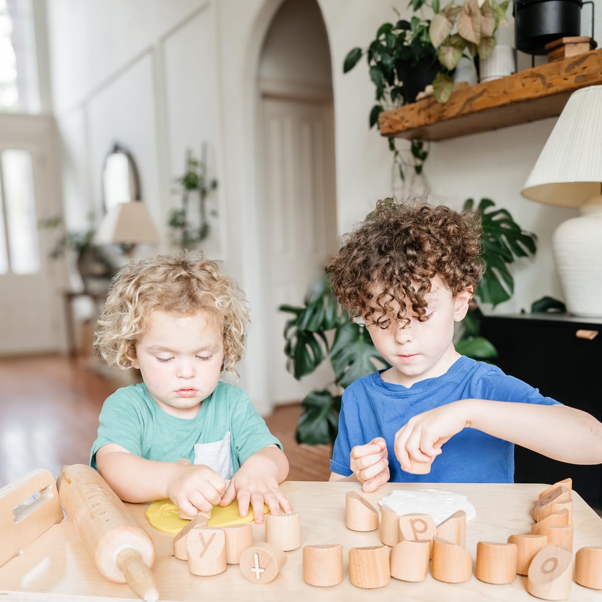 Alphabet Playdough Stamps for Kids - Lowercase Letter Stamp Set - ABC Learning Toys for Toddlers - Clay Dough Stampers for Early Childhood Education & Sensory Play