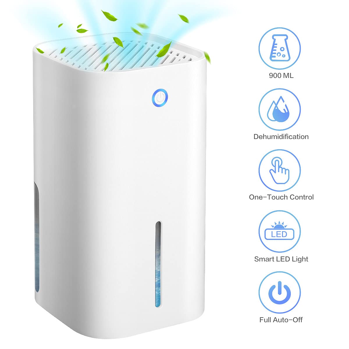 BESPORTBLE Portable Mini Dehumidifier for Home with LED Indicator - Auto Shut Off - Ideal for Bedroom, Bathroom, Closet & Basement Moisture Control