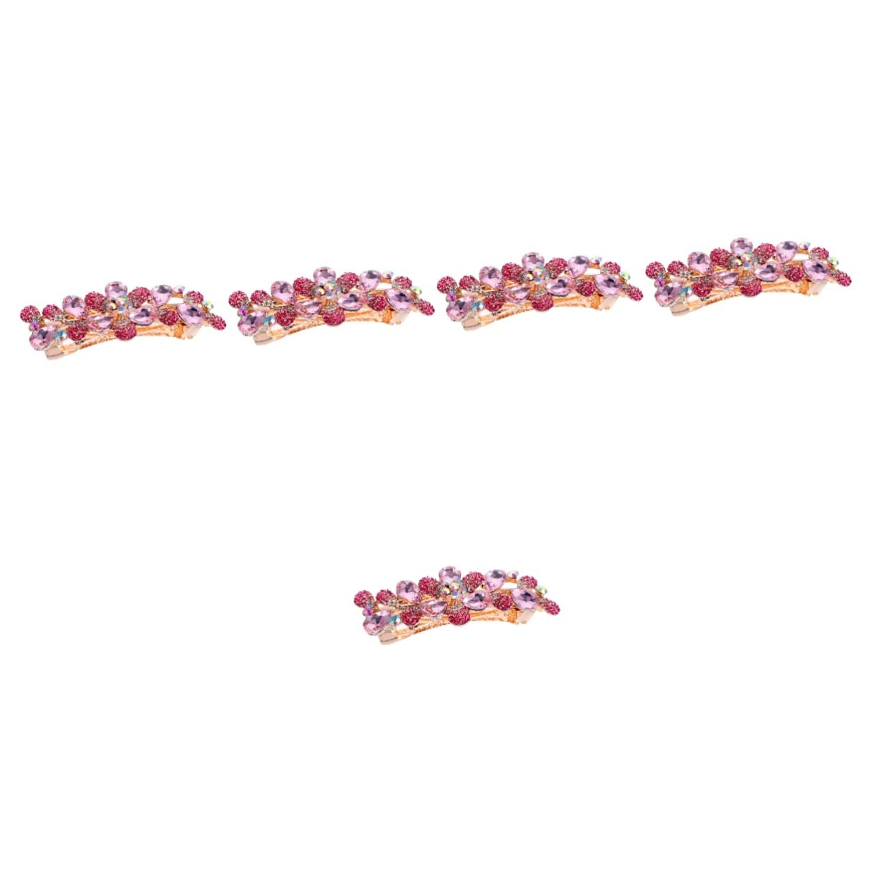 Minkissy 5pcs Women's Hair Barrettes for Thick Hair - Colorful Flower Hair Clips & Hairpins for Girls & Women | Hair Accessories for School, Work, Party & Everyday Use