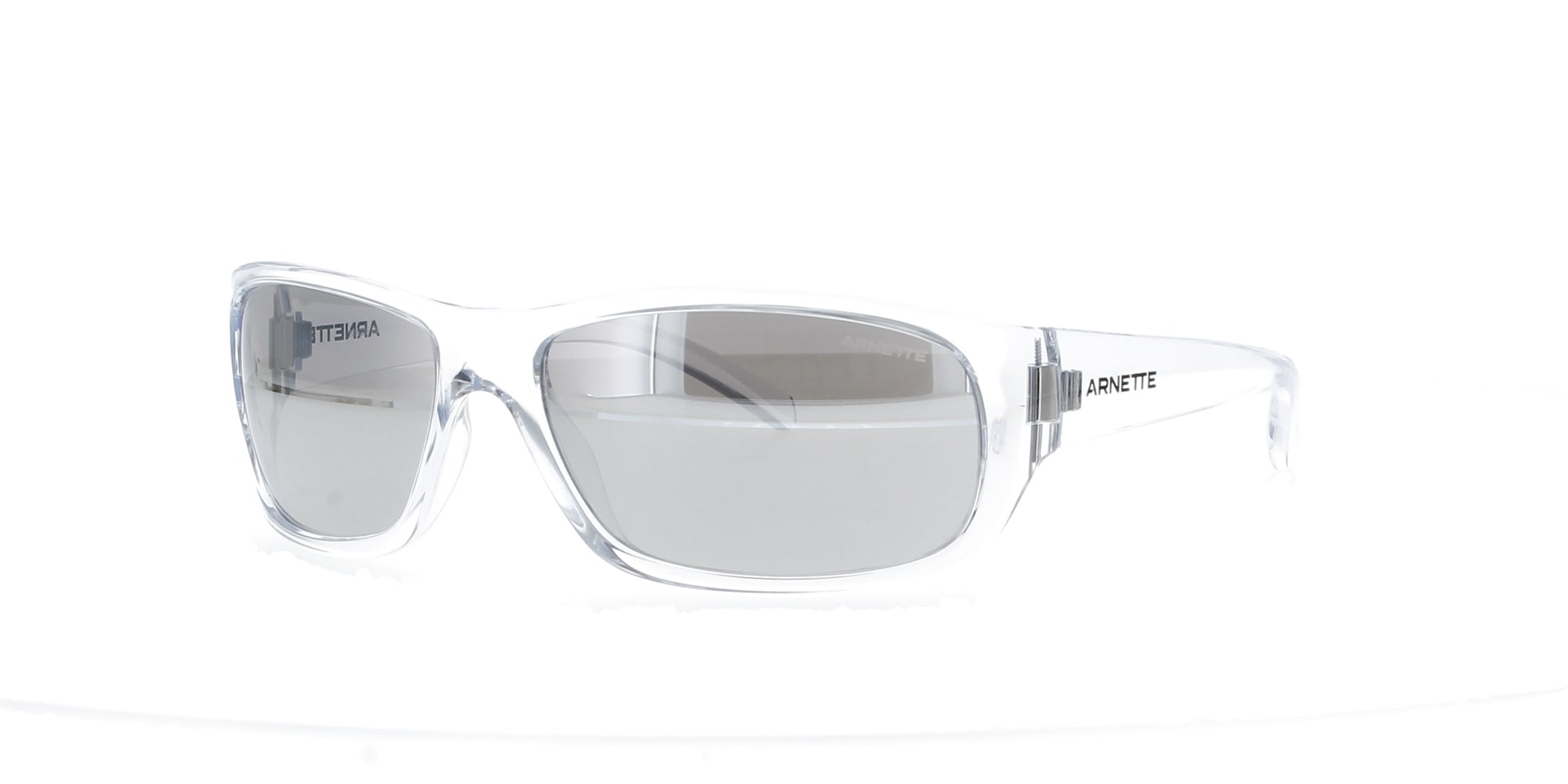 Arnette Crystal Grey Silver Mirror Sunglasses - Stylish UV Protection for Outdoor Sports & Driving