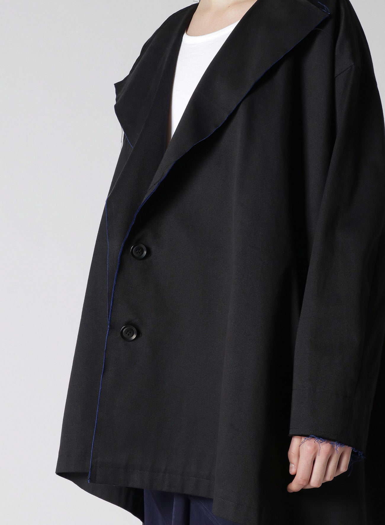Double Faced Twill No Collar Short Coat for Women - Lightweight Spring Jacket for Casual Outfits & Office Wear