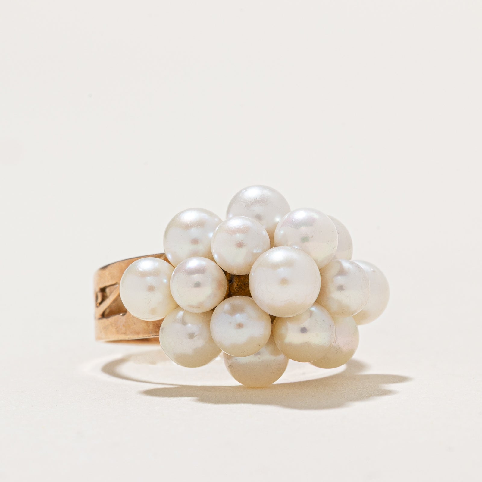Elegant Pearl Cluster Cocktail Ring for Women - Size 6 | Perfect for Evening Parties, Weddings & Special Occasions