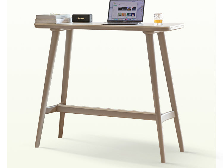 Solid Wood Bar Table - Light Luxury Rock Plate High Foot Table for Kitchen Island, Dining Room, or Home Bar - Poplar Wood Counter Height Table for Modern & Rustic Decor