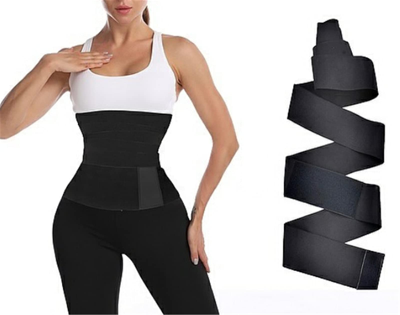 Women's Adjustable Waist Trainer Belt - Postpartum Tummy Wrap for Hourglass Figure - Body Shaper for Weight Loss & Slimming - Perfect for Gym, Workout & Daily Wear