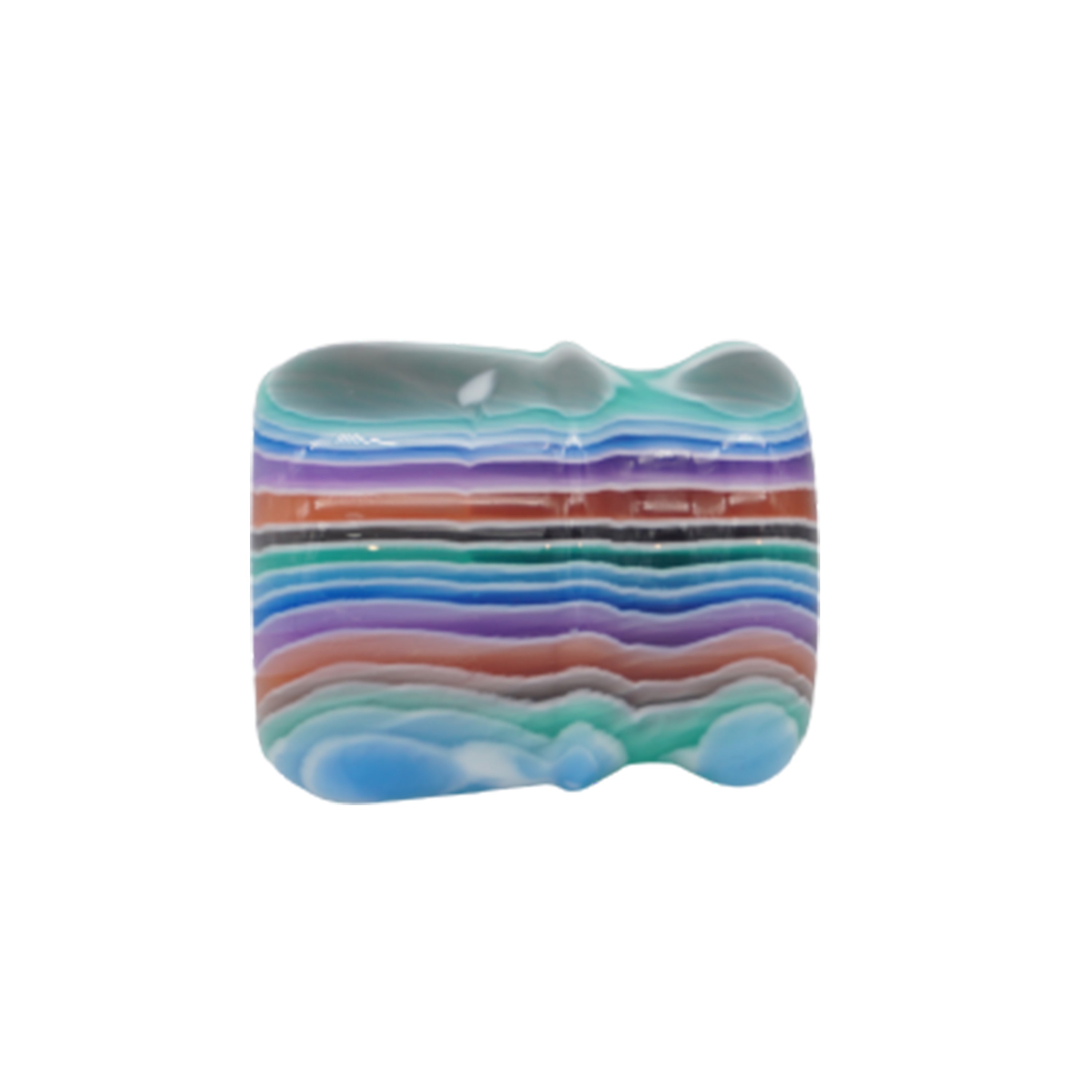 Premium Handcrafted Blue Stripe Shaving Brush Handle - Fits 24mm & 26mm Knots - Perfect for Wet Shaving & Grooming Gifts for Men