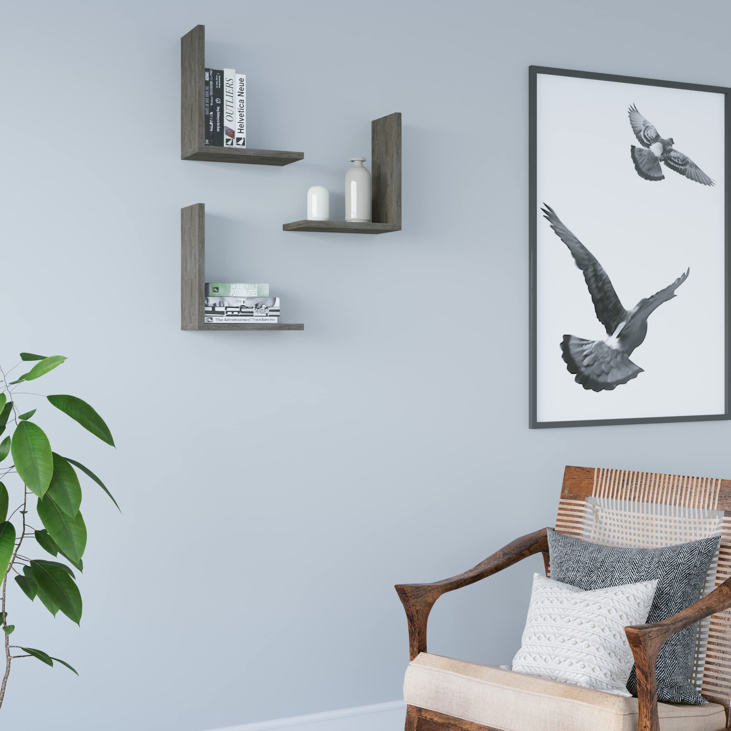 Modern Wall Mounted Shelf - 11.8