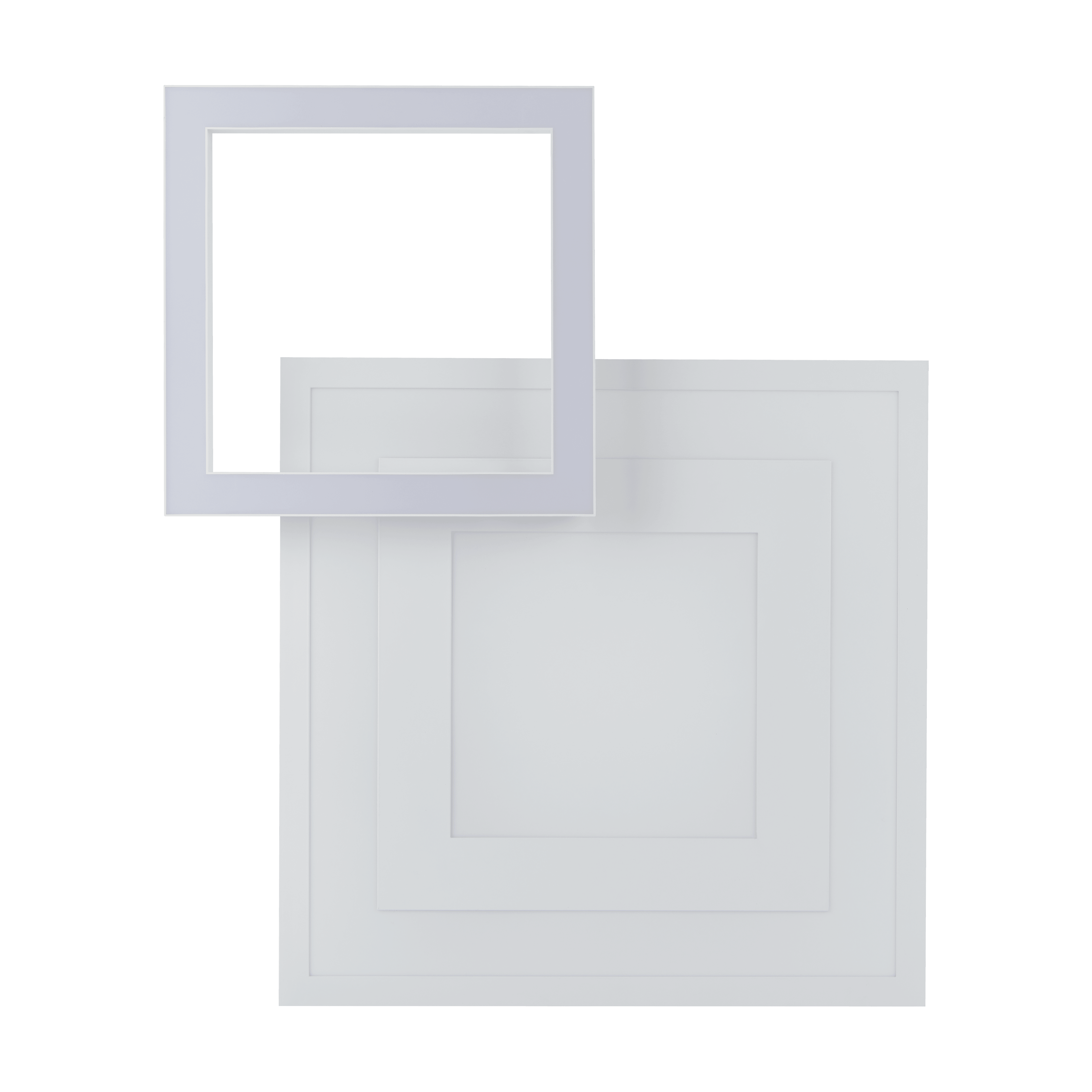 Eglo Connect Savatarila Z Smart Modern LED Square White Ceiling Flush Mount Light - Dimmable WiFi-Enabled Lighting for Living Room, Bedroom & Kitchen