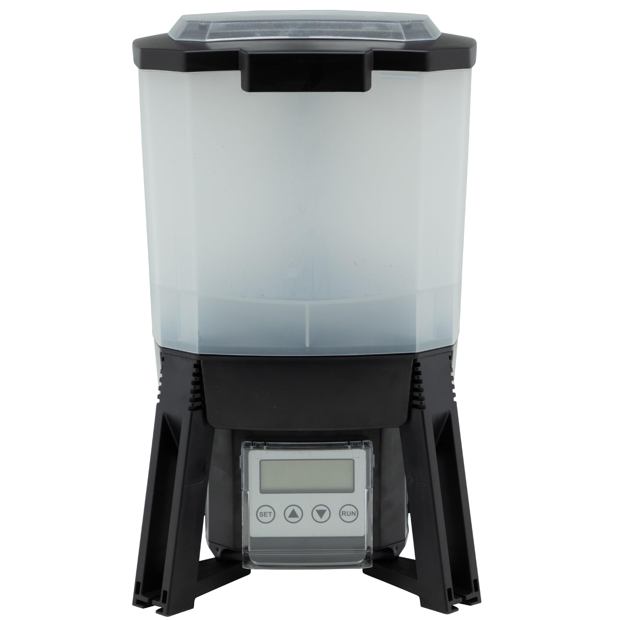 The Pond Guy KoiGrower Automatic Pond Fish Food Dispenser - Solar, Battery & AC Powered Koi Pellet Feeder with 5 Gallon Capacity - Perfect for Outdoor Koi Ponds & Water Gardens