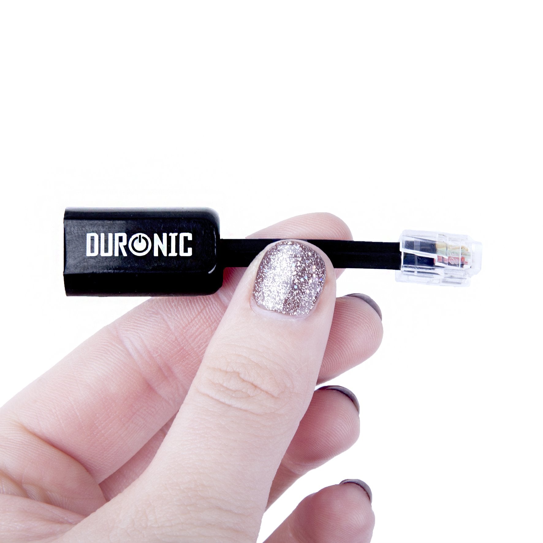 Duronic DT001 Phone Line Detangler - Black | Cord Organizer for Home & Office | Tangle-Free Cable Management Solution for Phones, Headsets & Chargers