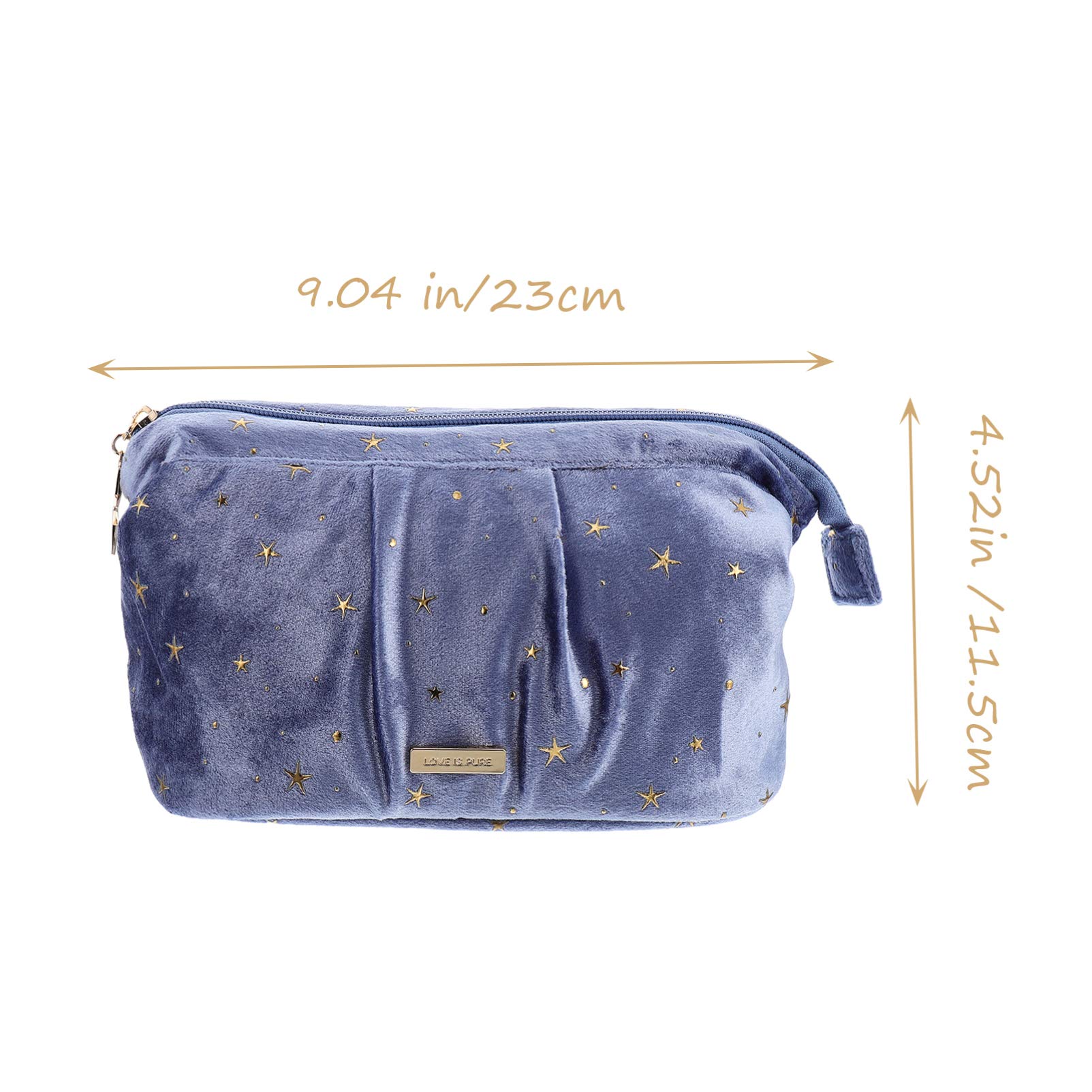 VALICLUD Velvet Cosmetic Storage Purse - Lolita Stars Sweet Style Makeup Bag, Toiletry Organizer for Wedding, Honeymoon & Travel | Perfect for Bridal Shower Gifts, Vacation Essentials & Daily Beauty Storage